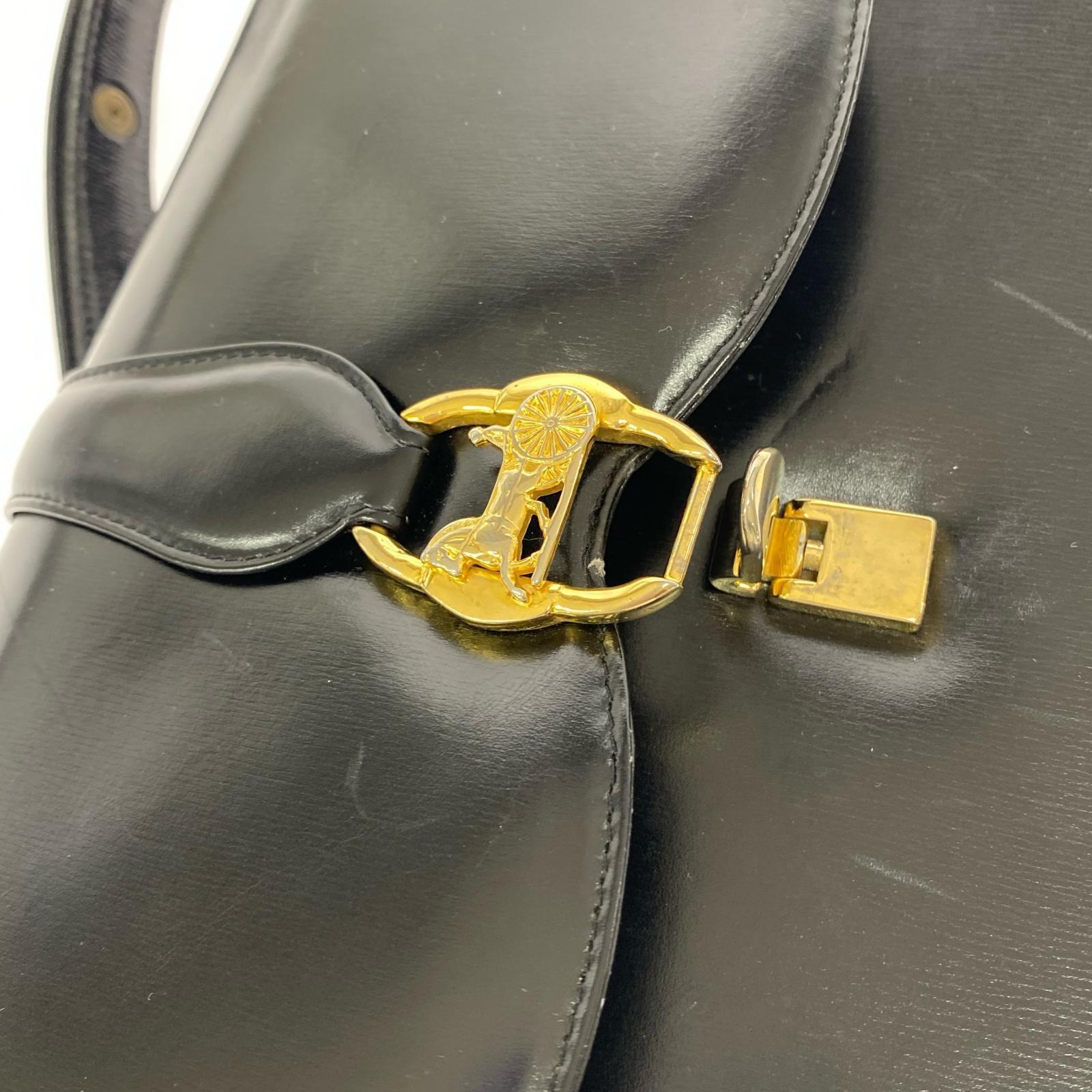 馬車金具 レザー 黒