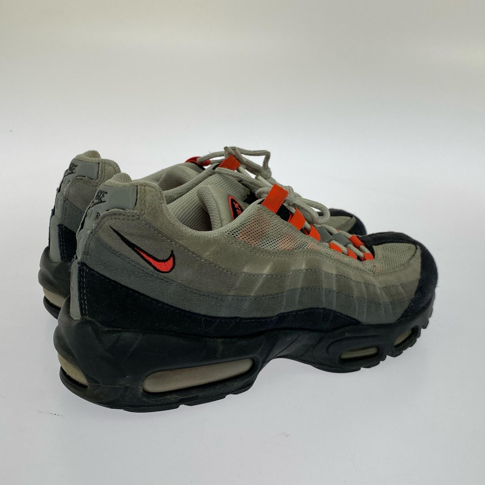 スニーカー Air Max 95 White/Solar Red 27.5cm (US9 1/2 UK9 EU45) グレー