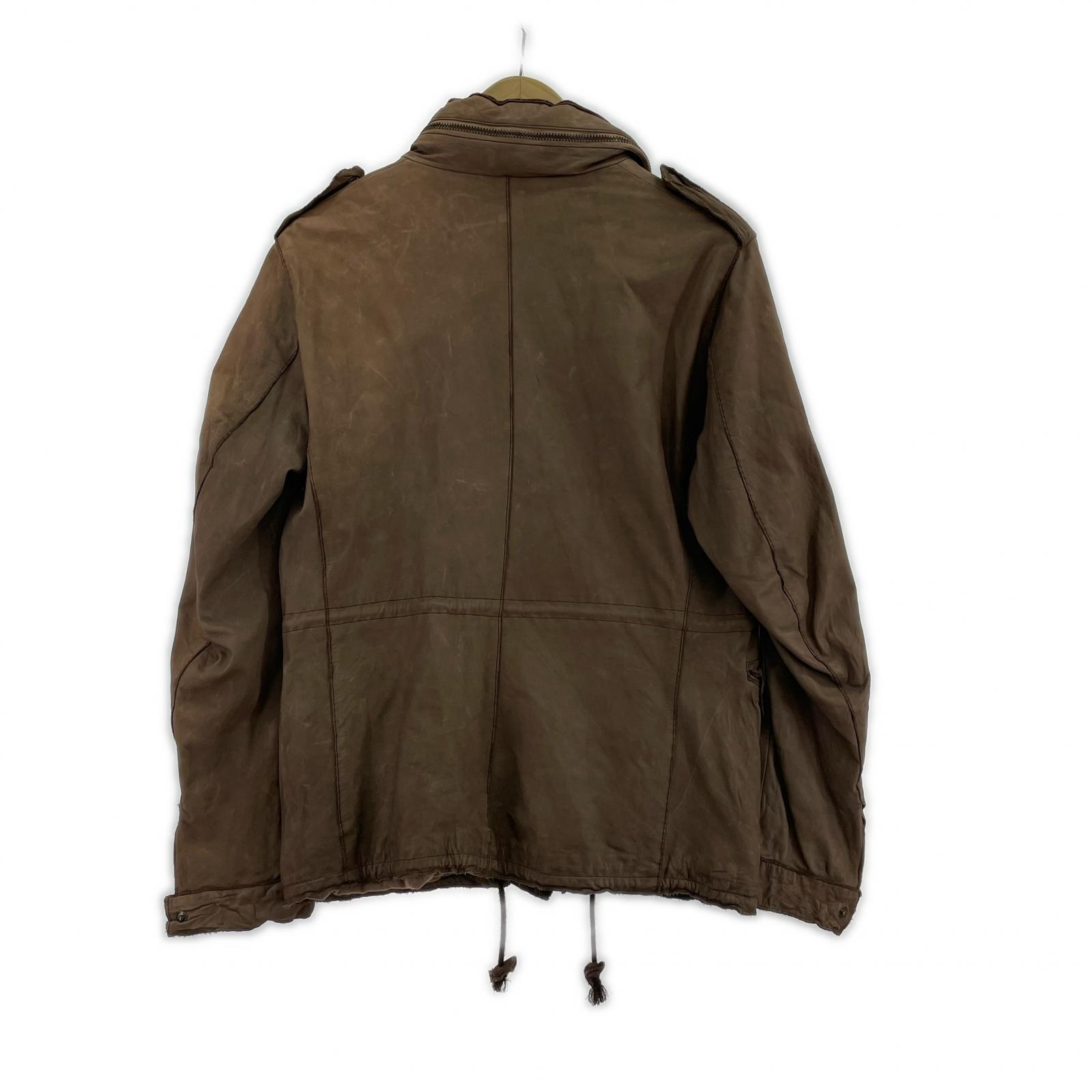 レザージャケット cow leather jacket 茶 ブラウン
