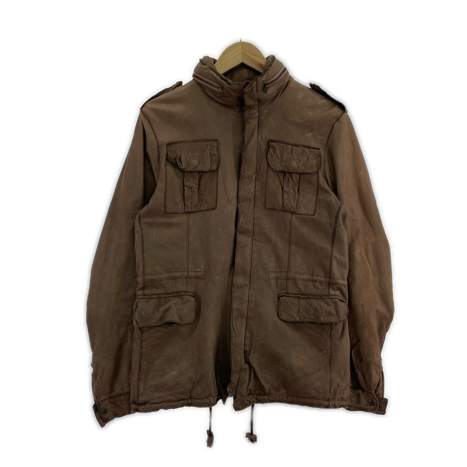 レザージャケット cow leather jacket 茶 ブラウン