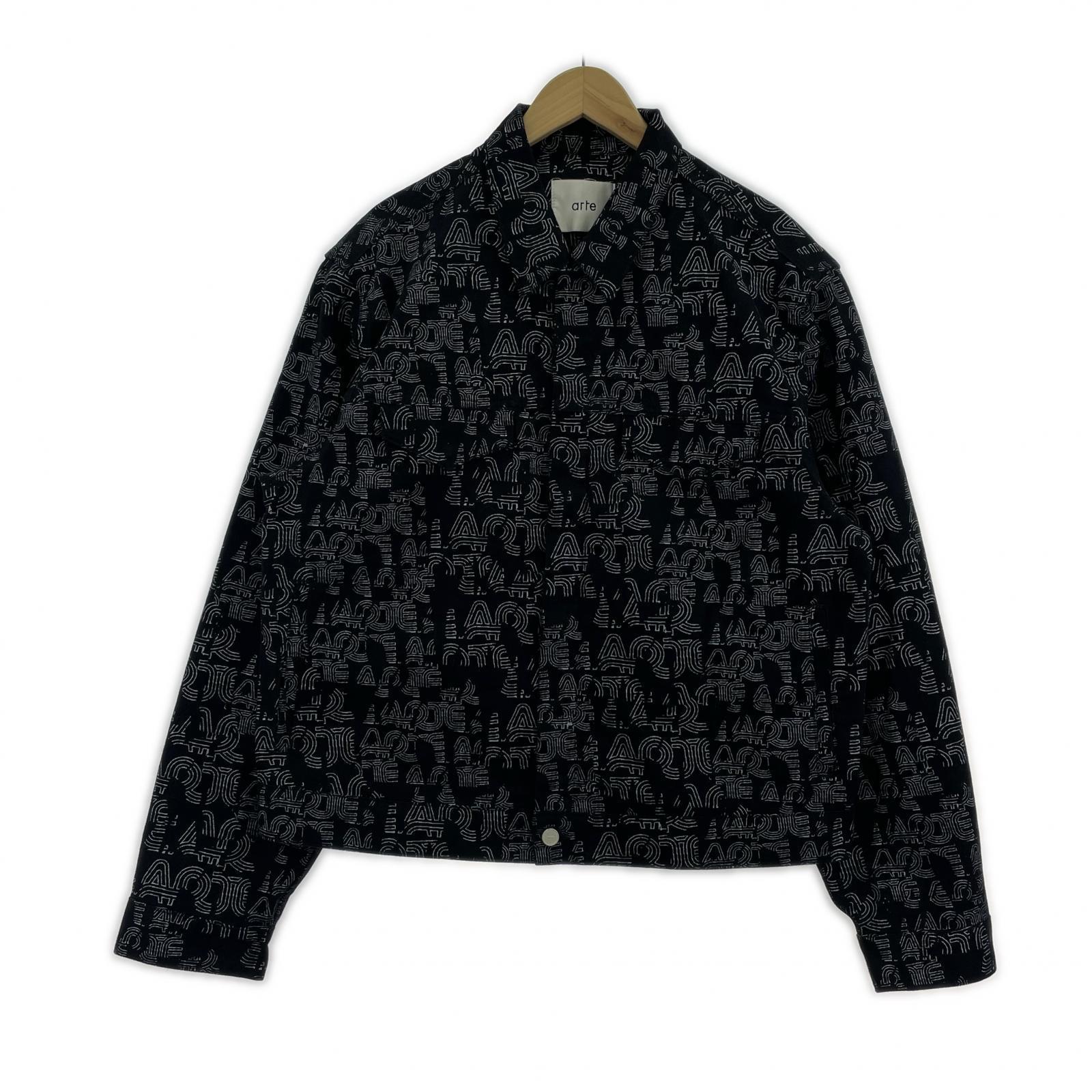 デニムジャケット Arte Antwerp グラフィック デニムジャケット 黒 L ブラック