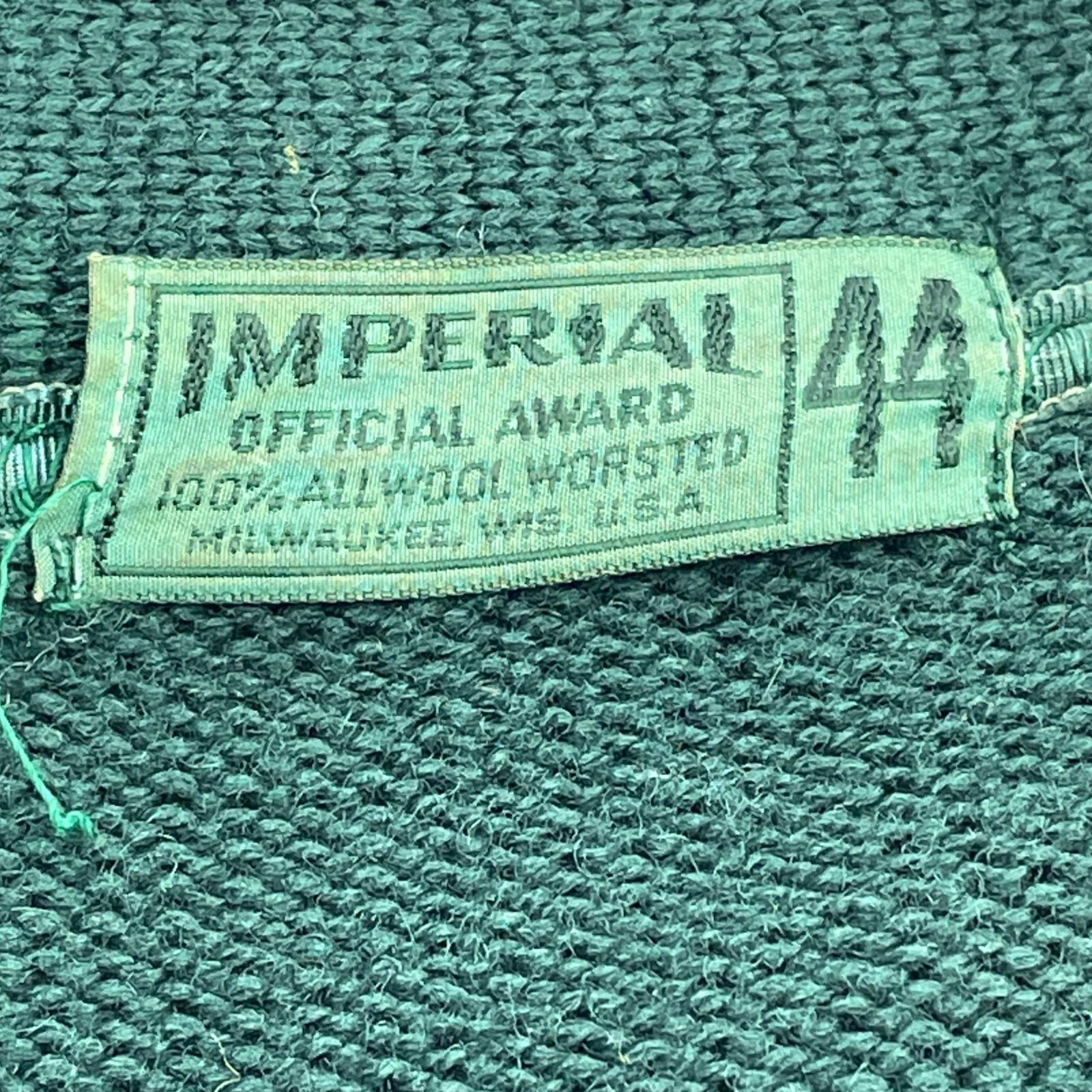 ニット 60s-70s IMPERIAL レタードカーディガン (44) グリーン 44 グリーン