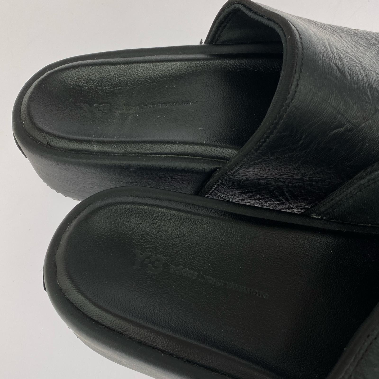 サンダル SLIDE レザー サンダル 26.5cm 黒 GW8631 26.5cm (US8 1/2 UK8 EU43) ブラック