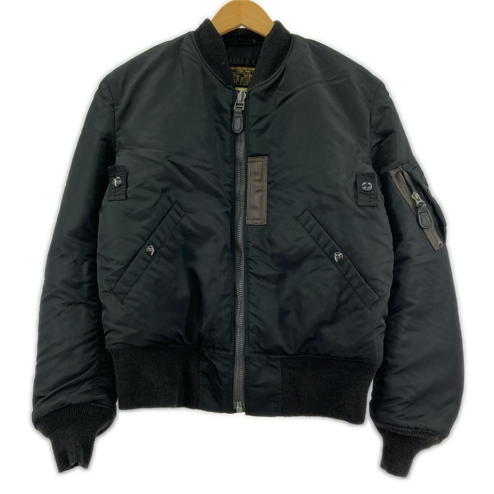 ジャケット Buzz Rickson's Willam Gibson MA-1 フライトジャケット 36R 黒 ブラック