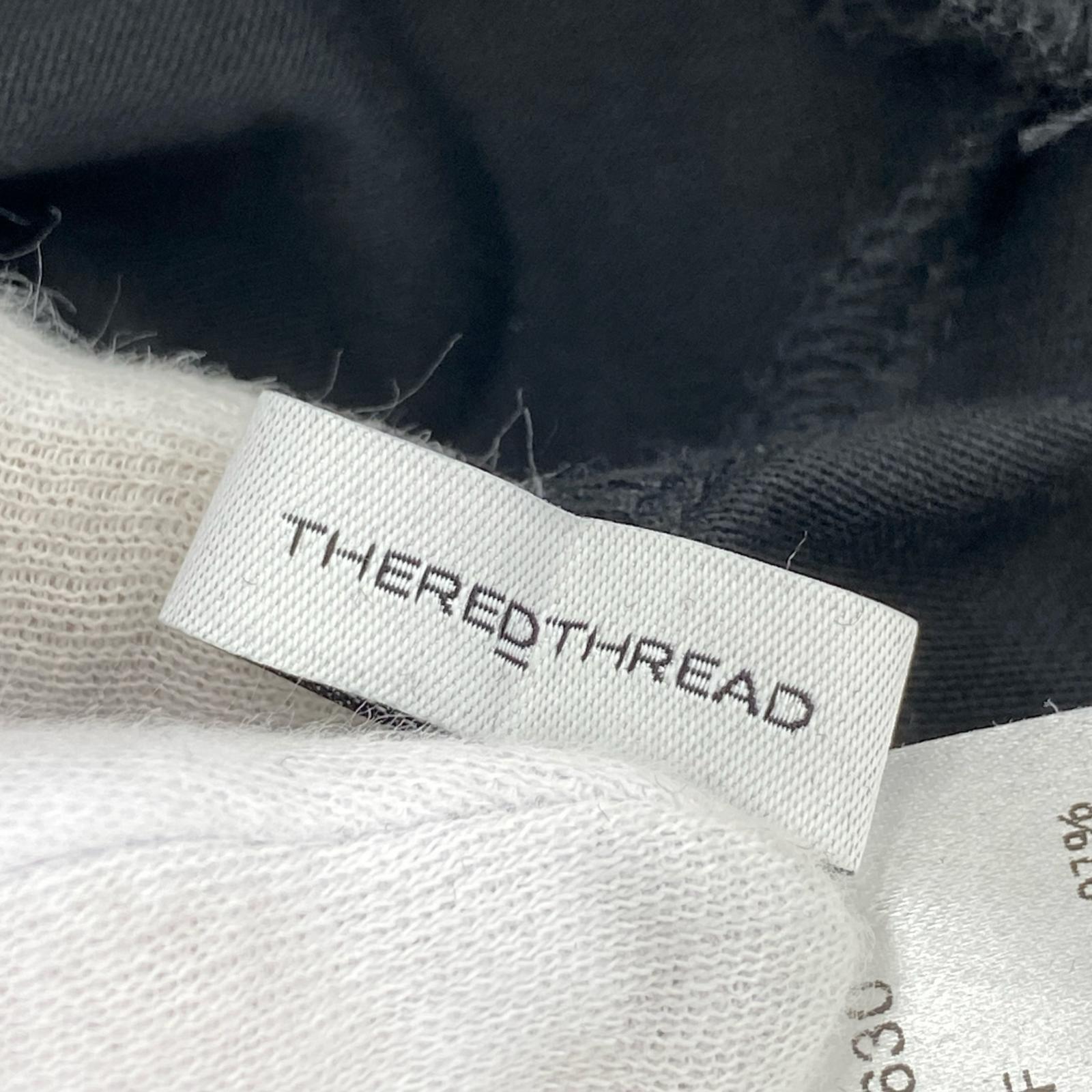 半袖Tシャツ THEREDTHREAD S snake laceup tops フリー ブラック