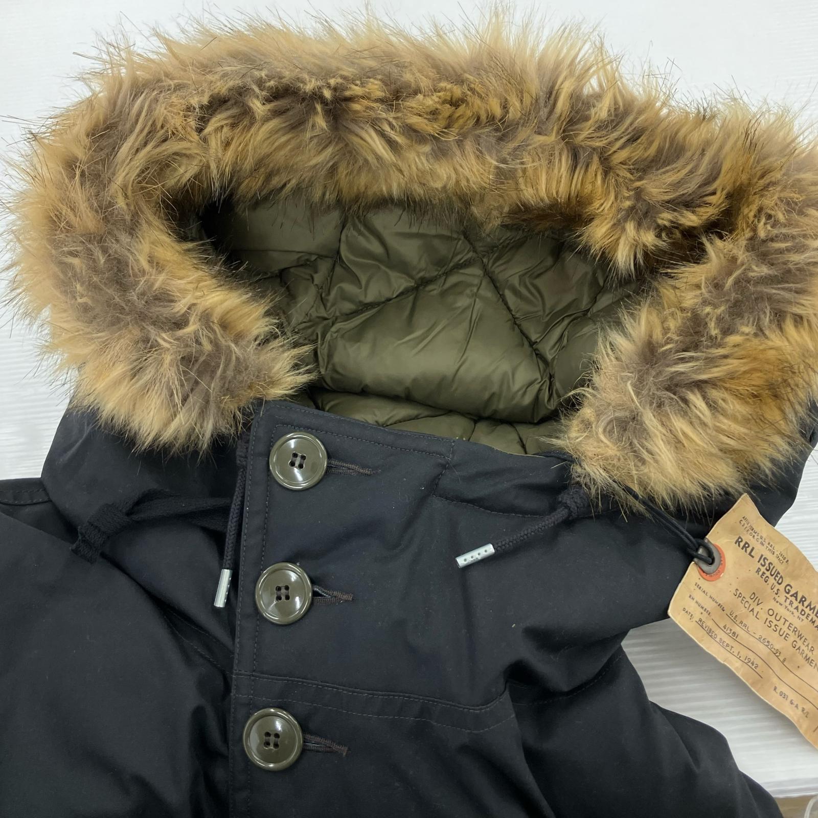 ダウンジャケット Travis Waxed Cotton Parka 黒 (L) ブラック