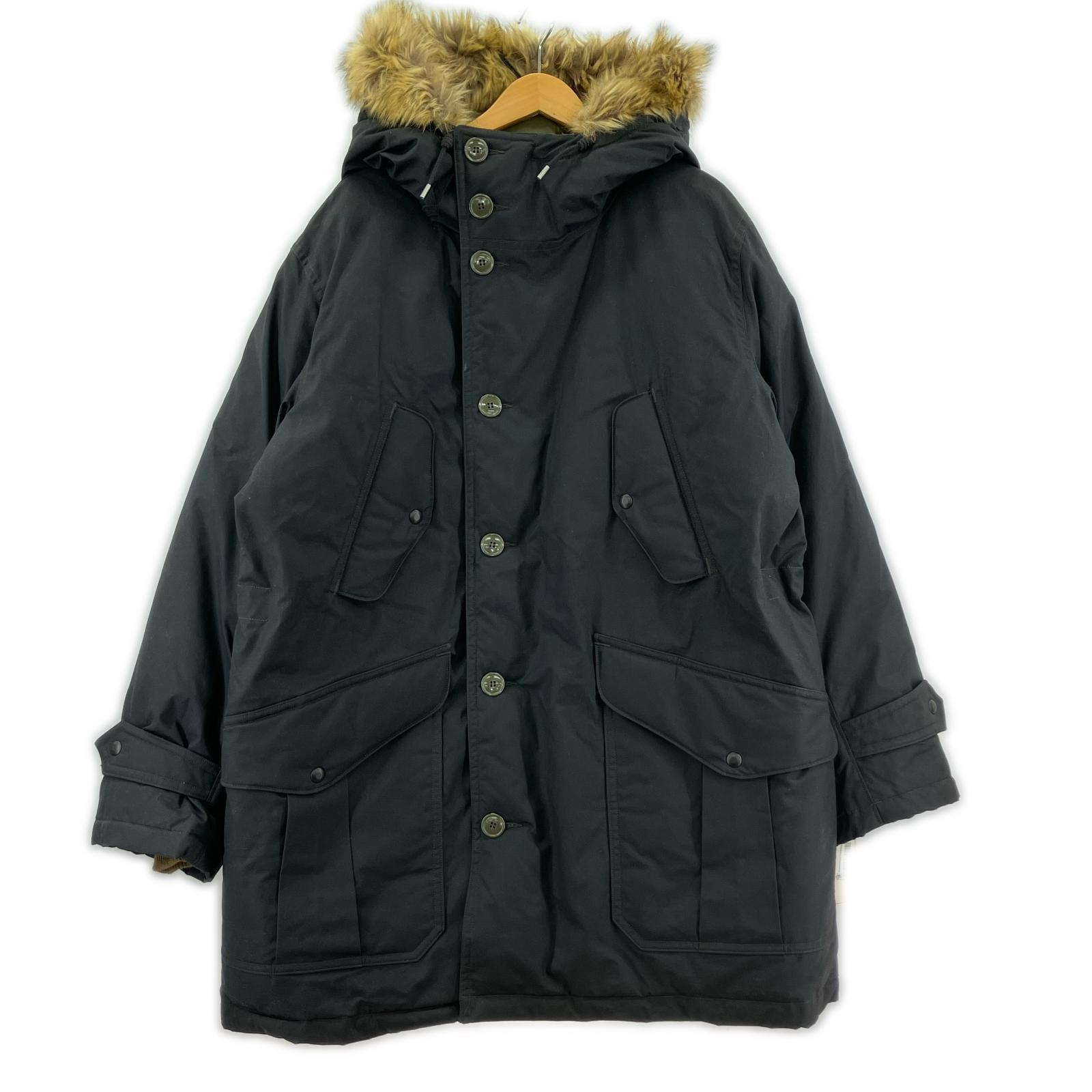 ダウンジャケット Travis Waxed Cotton Parka 黒 (L) ブラック