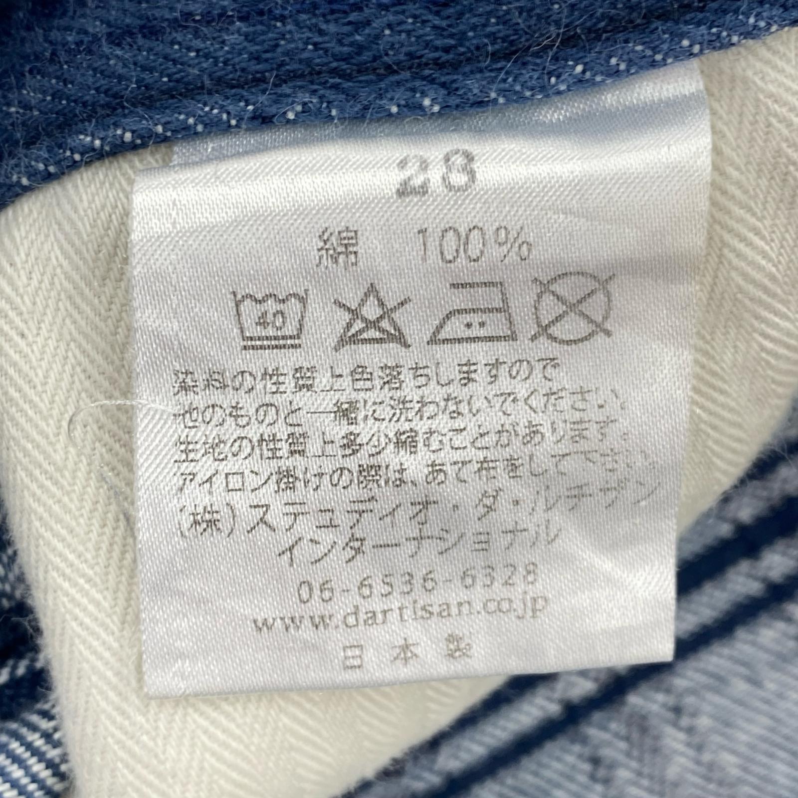 パンツ チェック ブルー W29 28