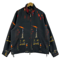 ジャケット 23AW 総柄 ブルゾン sizeM M ブラック