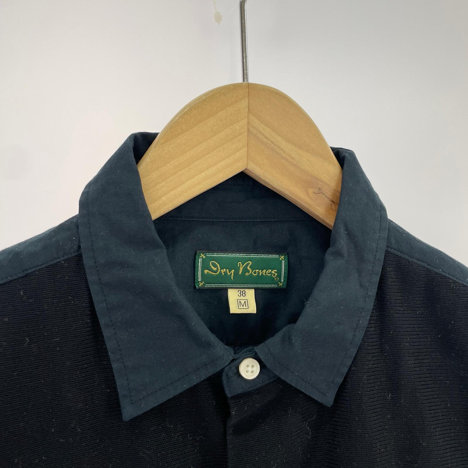 長袖シャツ Dry Bones 2トーン長袖シャツ M ブラック