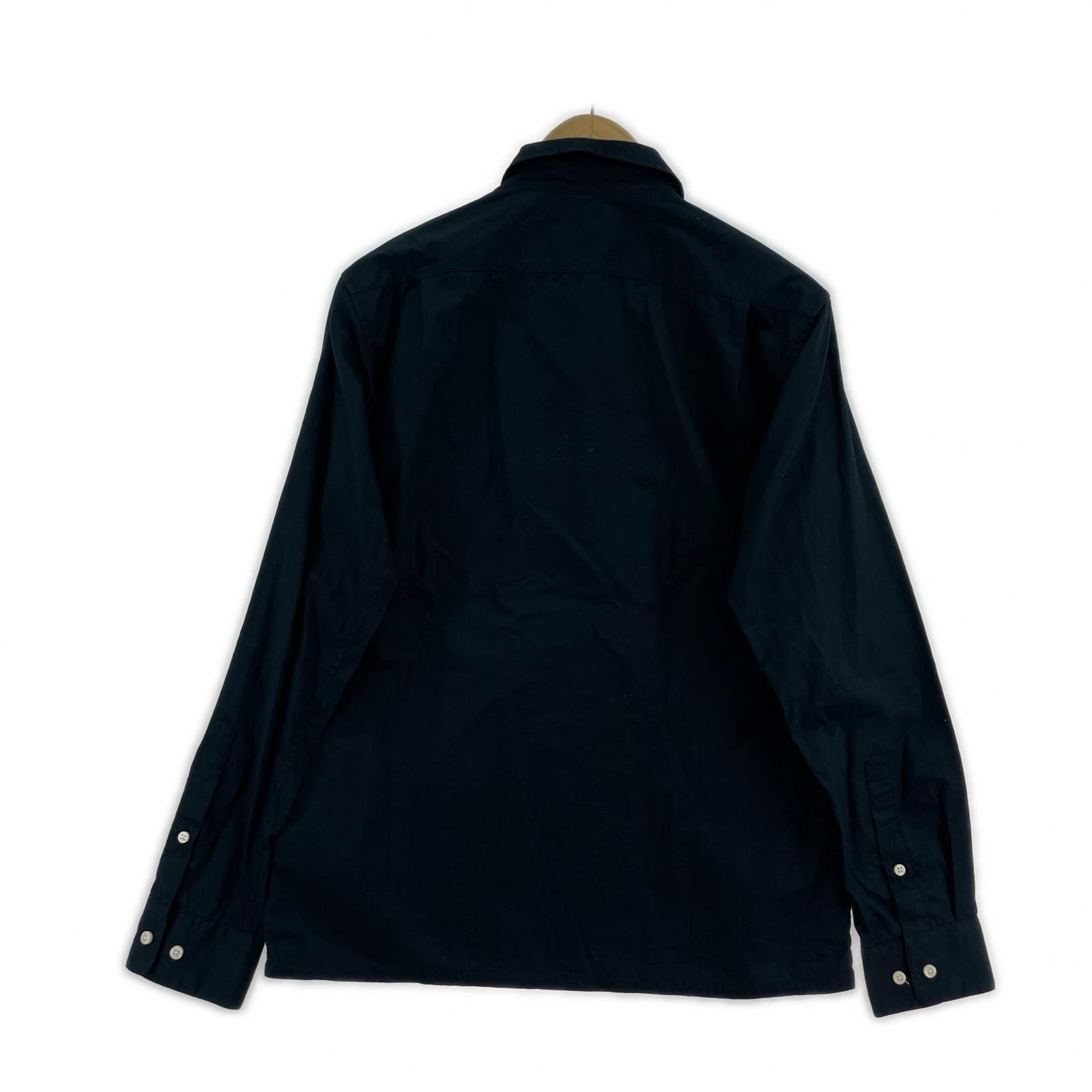 長袖シャツ Dry Bones 2トーン長袖シャツ M ブラック