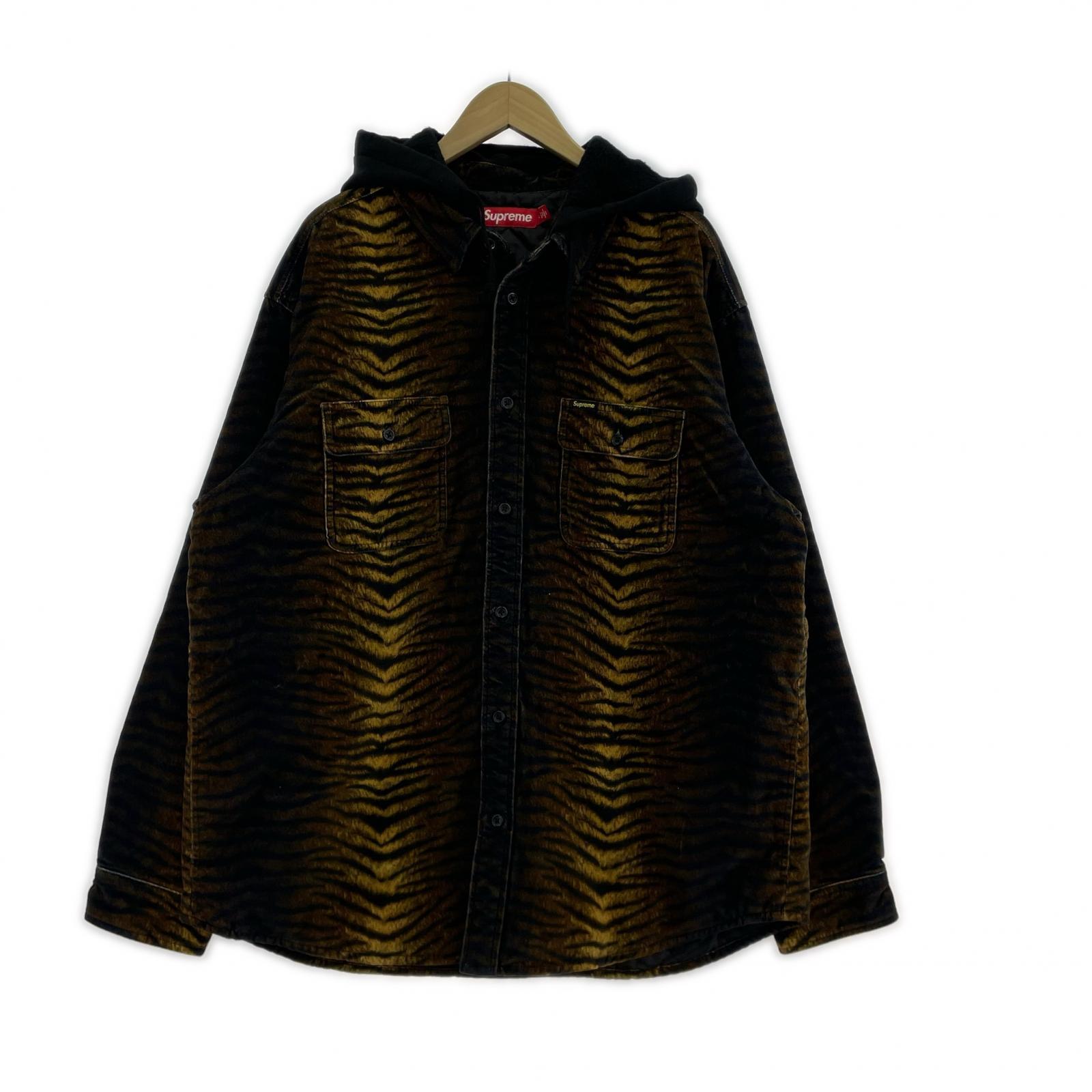 ジャケット 25AW Quilted Lined Hooded Velvet Shirt