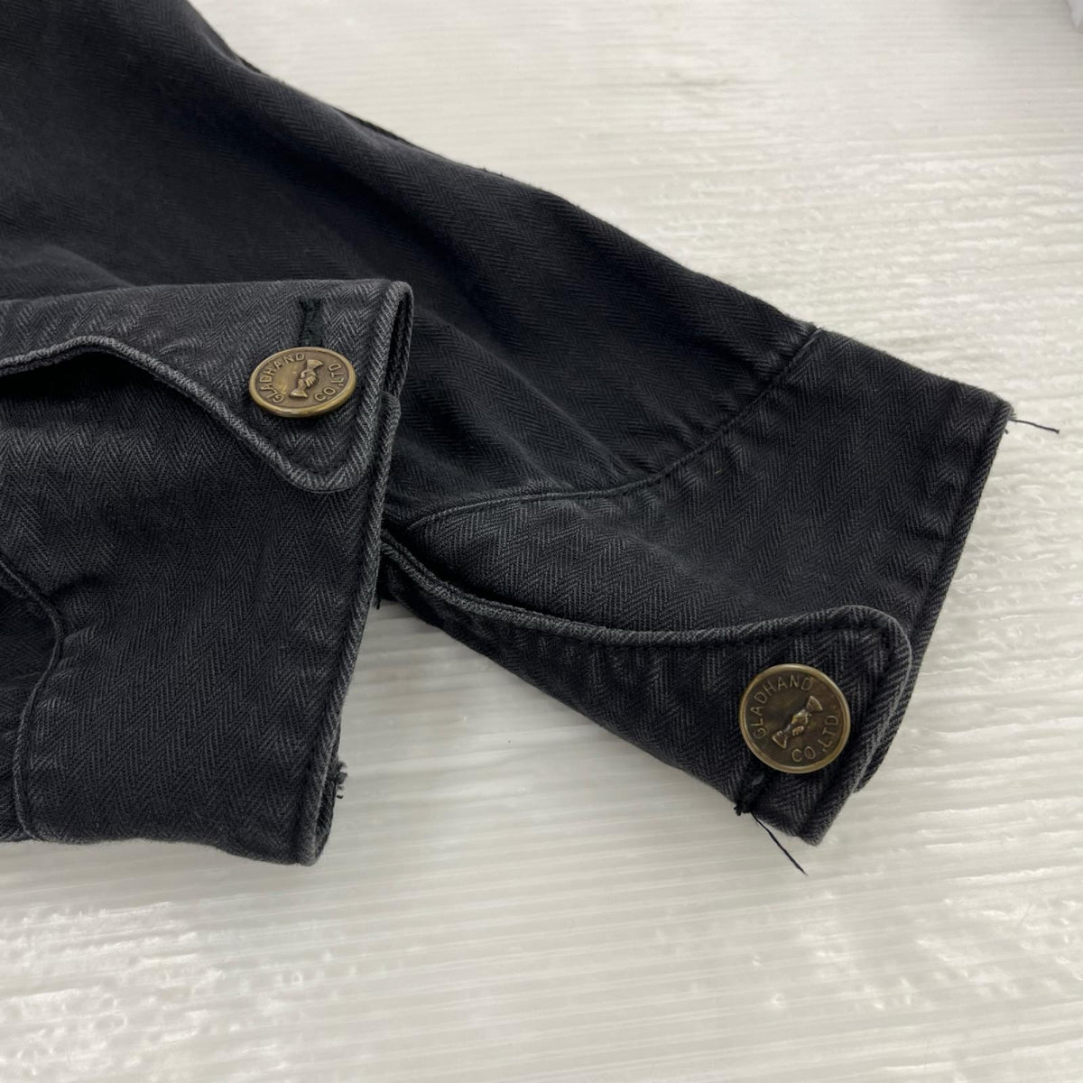 ジャケット By Gladhand SHOP COAT ヘリンボーン 黒 (M) M ブラック
