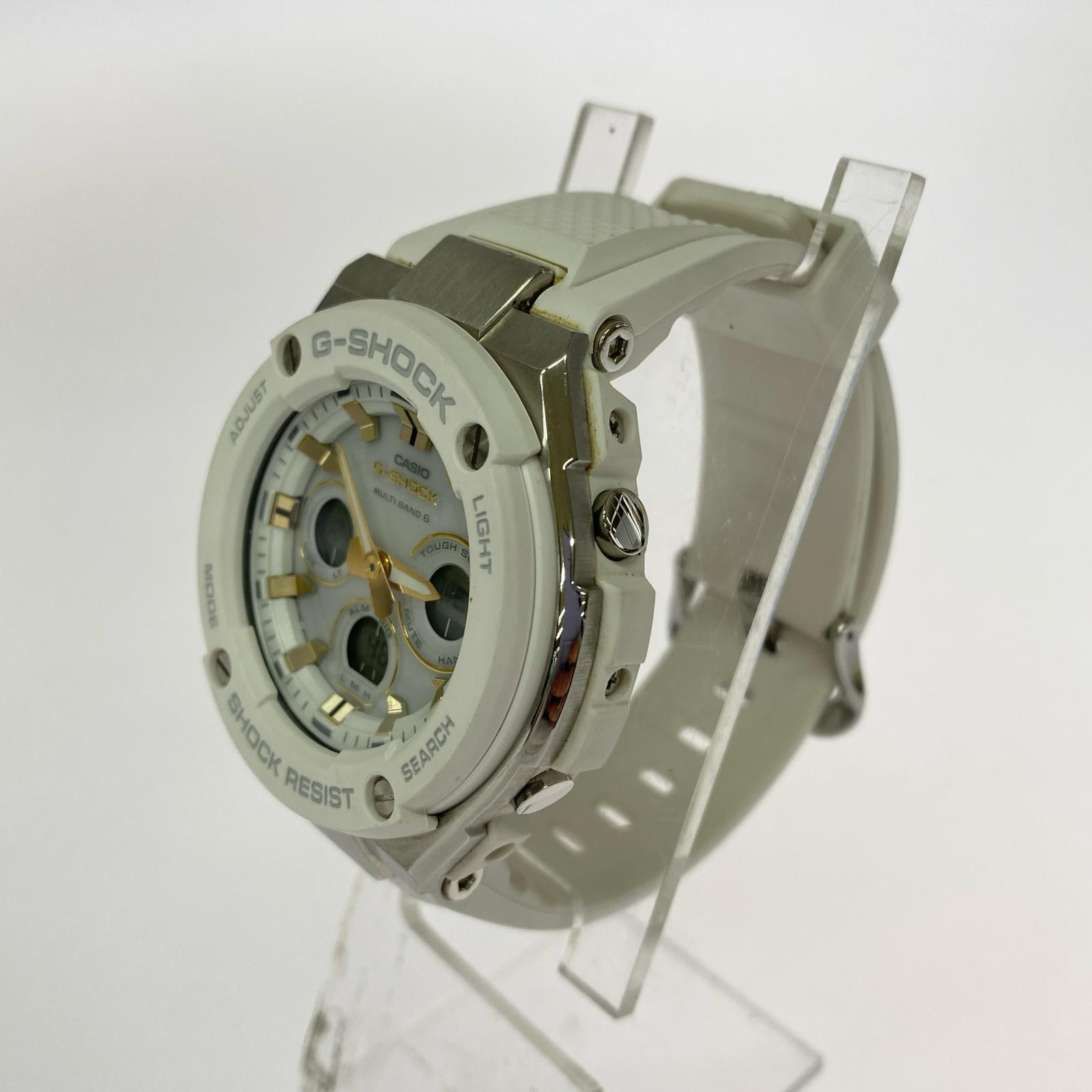 腕時計 G-STEEL/WHT/ソーラー/デジタル/腕時計 ホワイト
