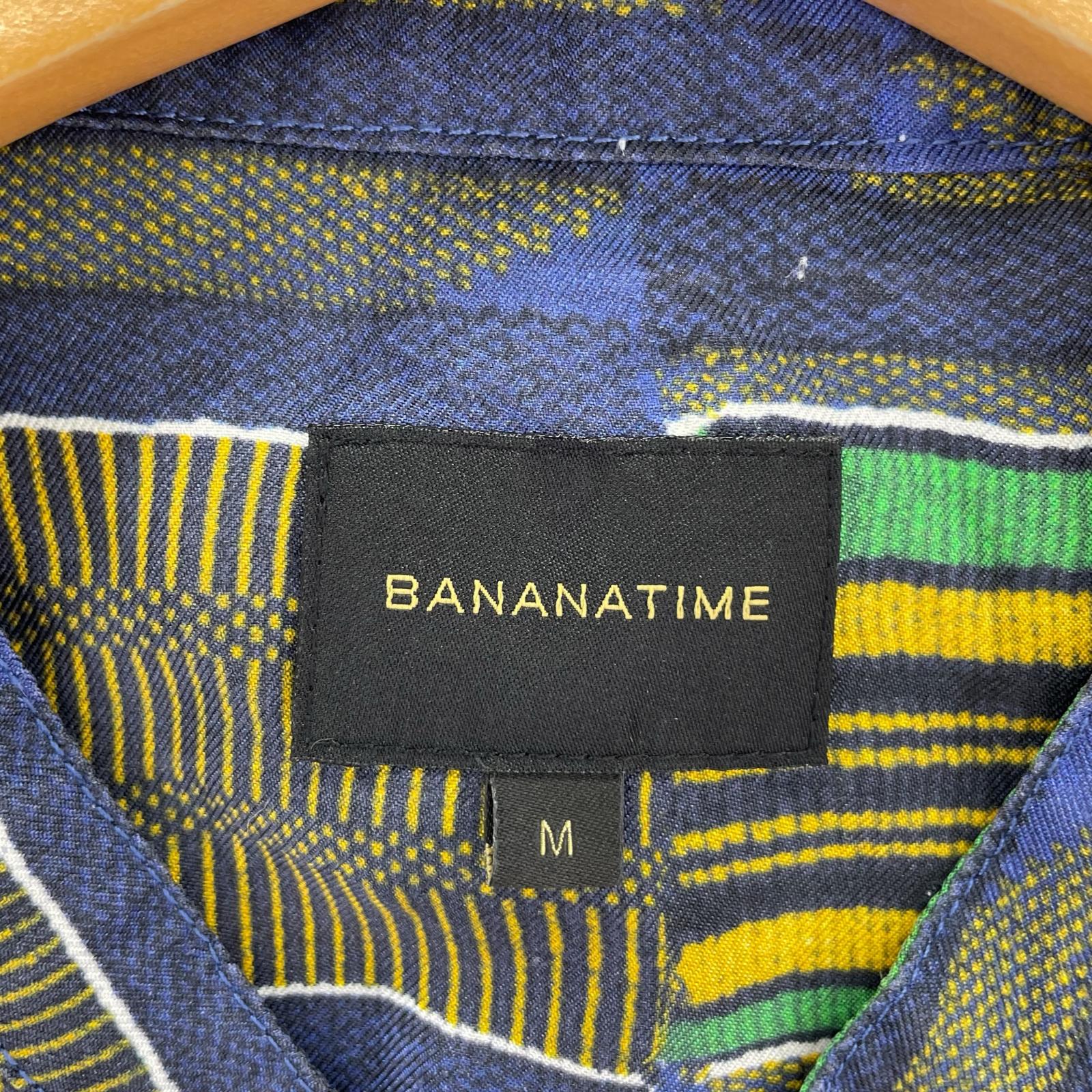 長袖シャツ BANANATIME 総柄 M マルチカラー