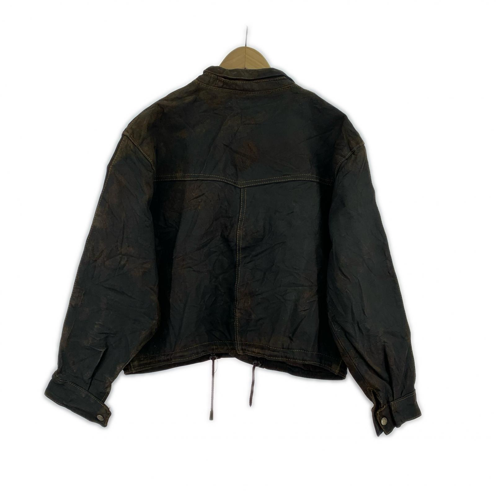 レザージャケット GELY CUIR Fireman Leather Jacket BRW ブラウン