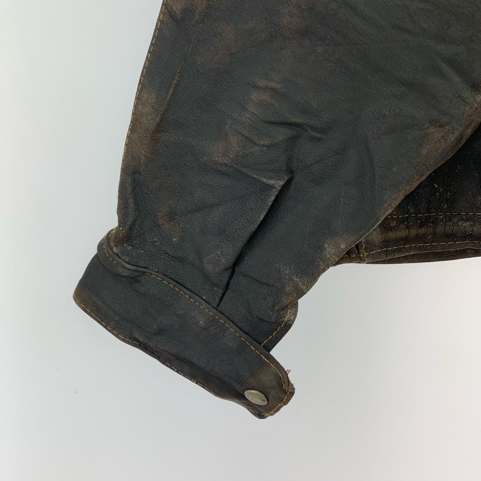 レザージャケット GELY CUIR Fireman Leather Jacket BRW ブラウン