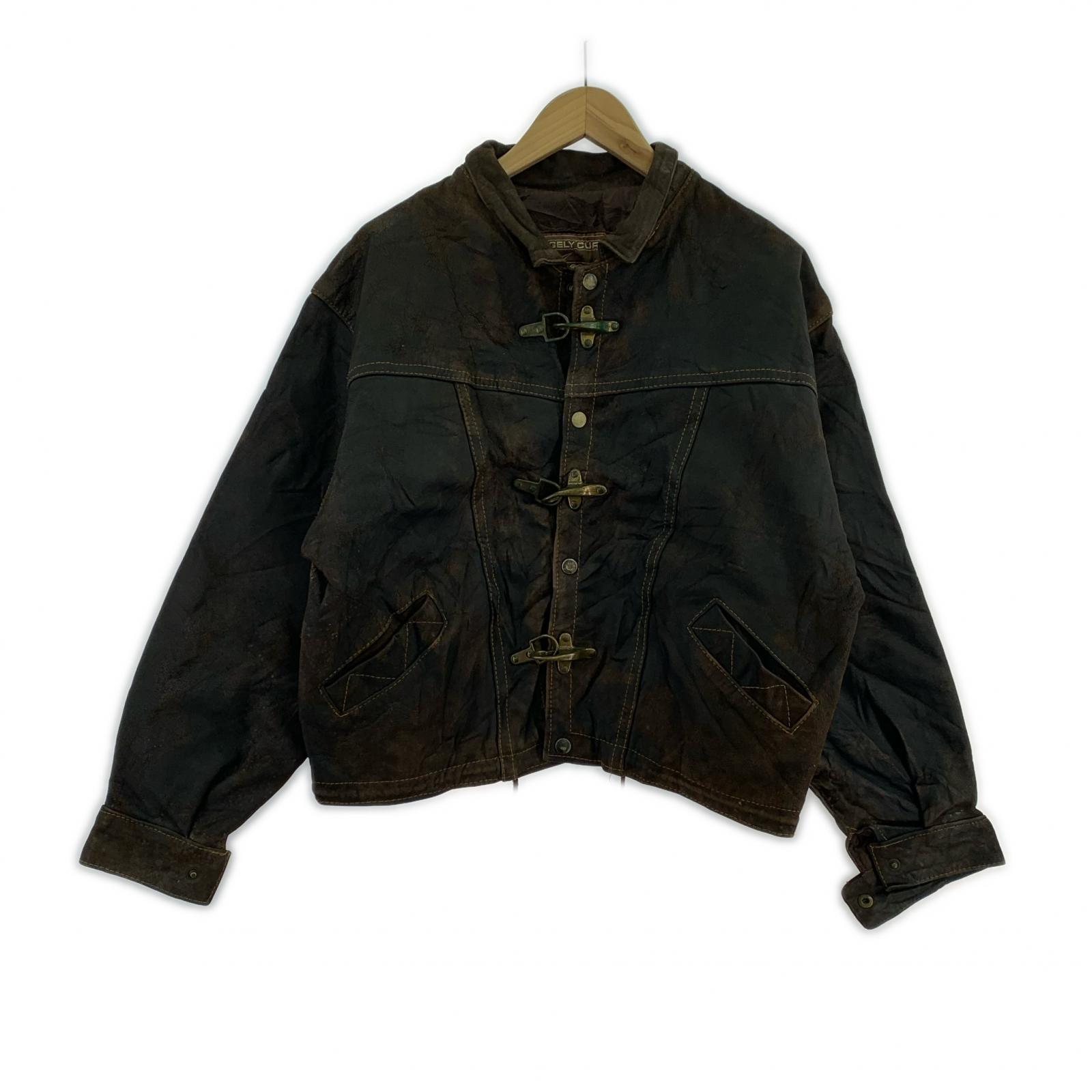 レザージャケット GELY CUIR Fireman Leather Jacket BRW ブラウン