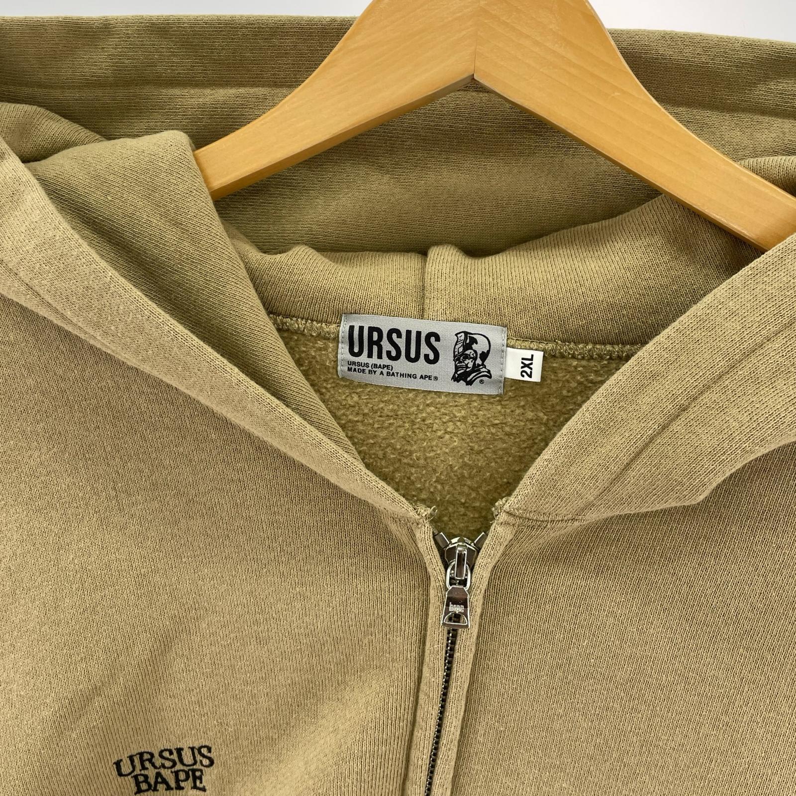 パーカー A BATHING APE URSUS LOOSE FIT ZIP UP HOODIE 2XL ブラウン