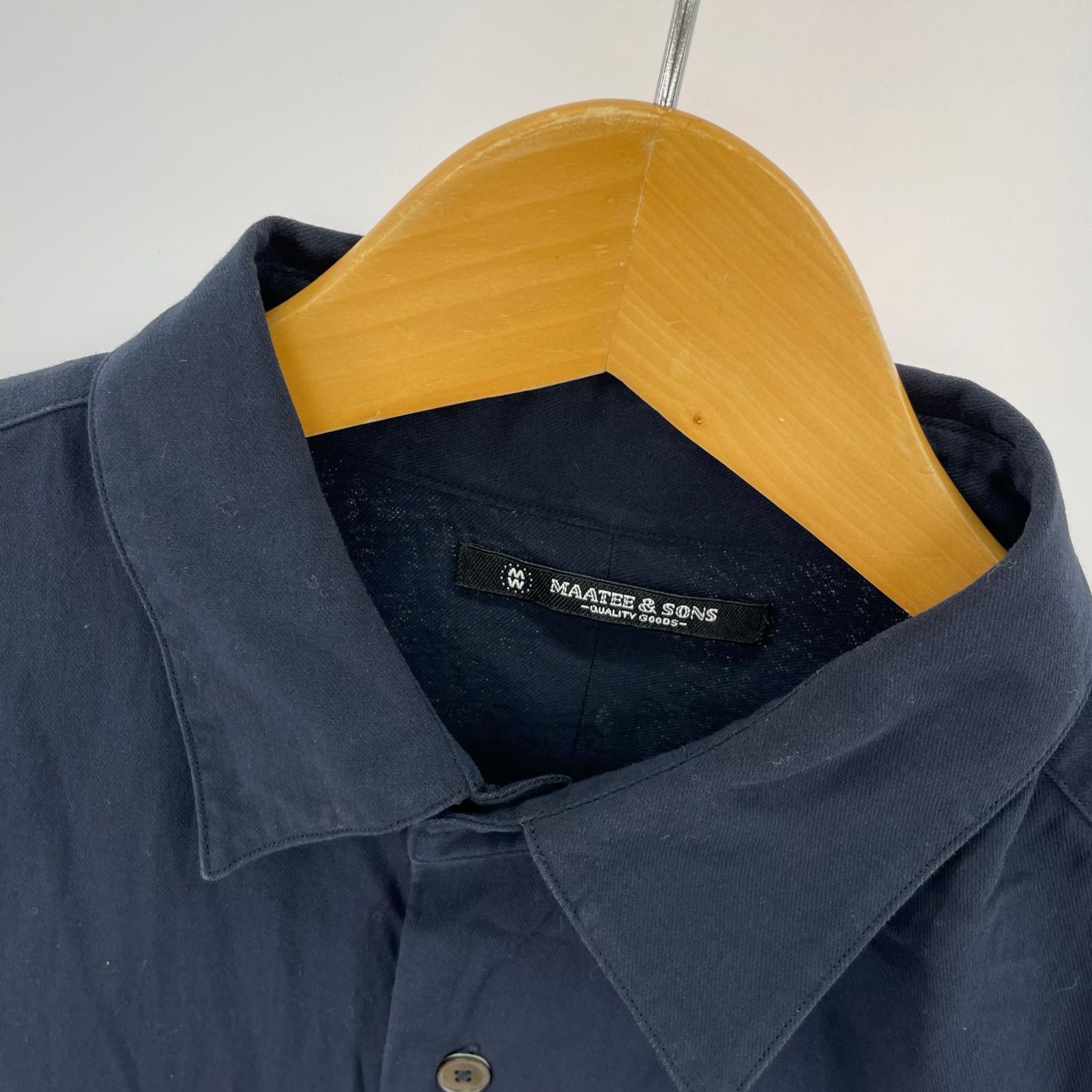 長袖シャツ MAATEE&SONS CHARLES 強撚ビエラ NAVY レギュラーカラーシャツ 2 紺 2 ネイビー