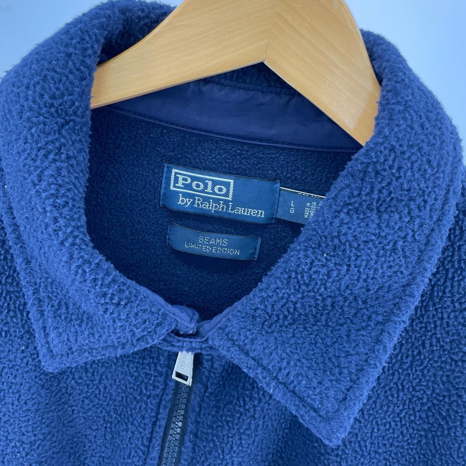 ジャケット POLO RALPH LAUREN×BEAMS 別注 22AW フリーススイングトップ L 紺 L ネイビー