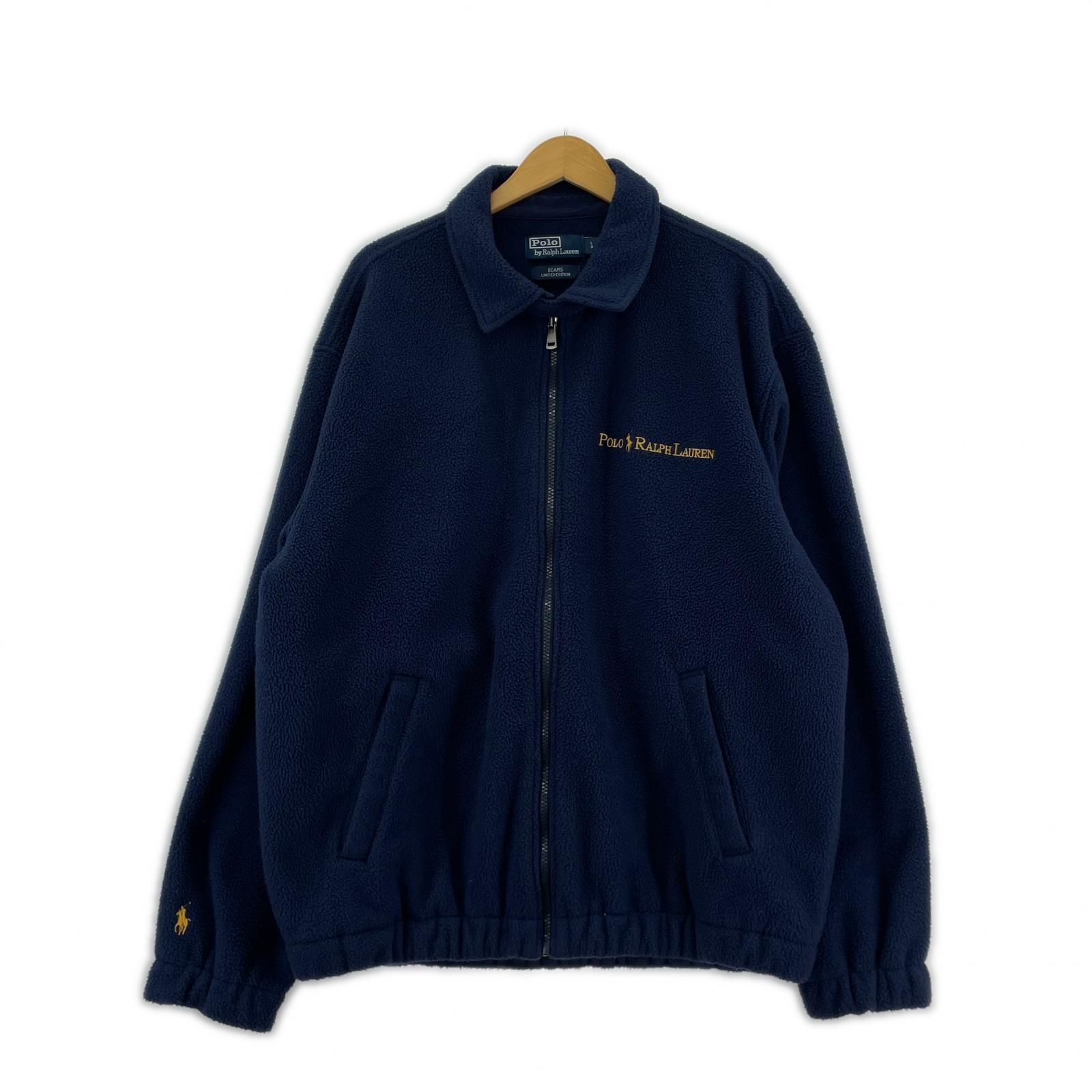 ジャケット POLO RALPH LAUREN×BEAMS 別注 22AW フリーススイングトップ L 紺 L ネイビー