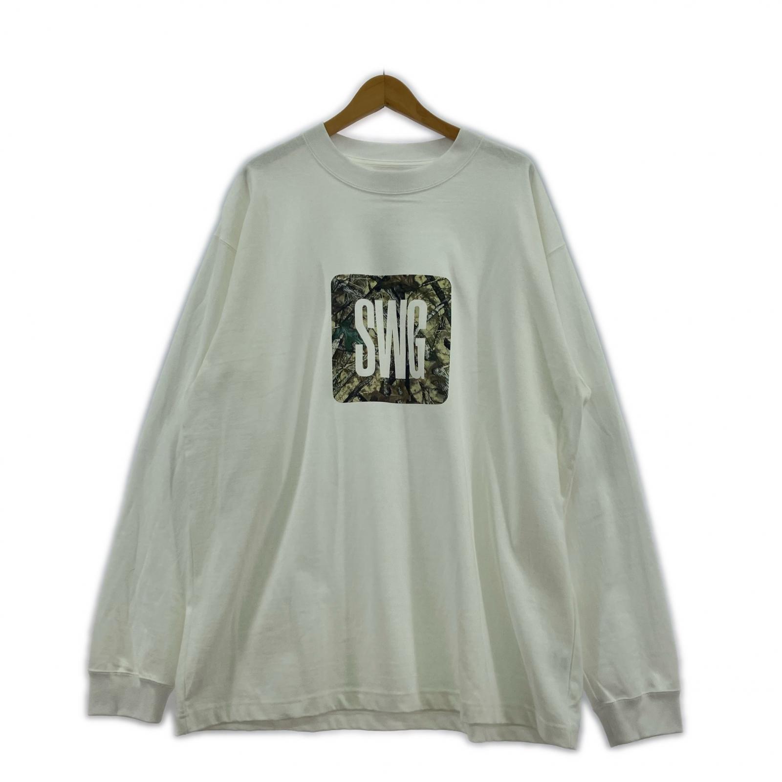 長袖Tシャツ Camo Box Logo LS Tee 白(XL) ホワイト