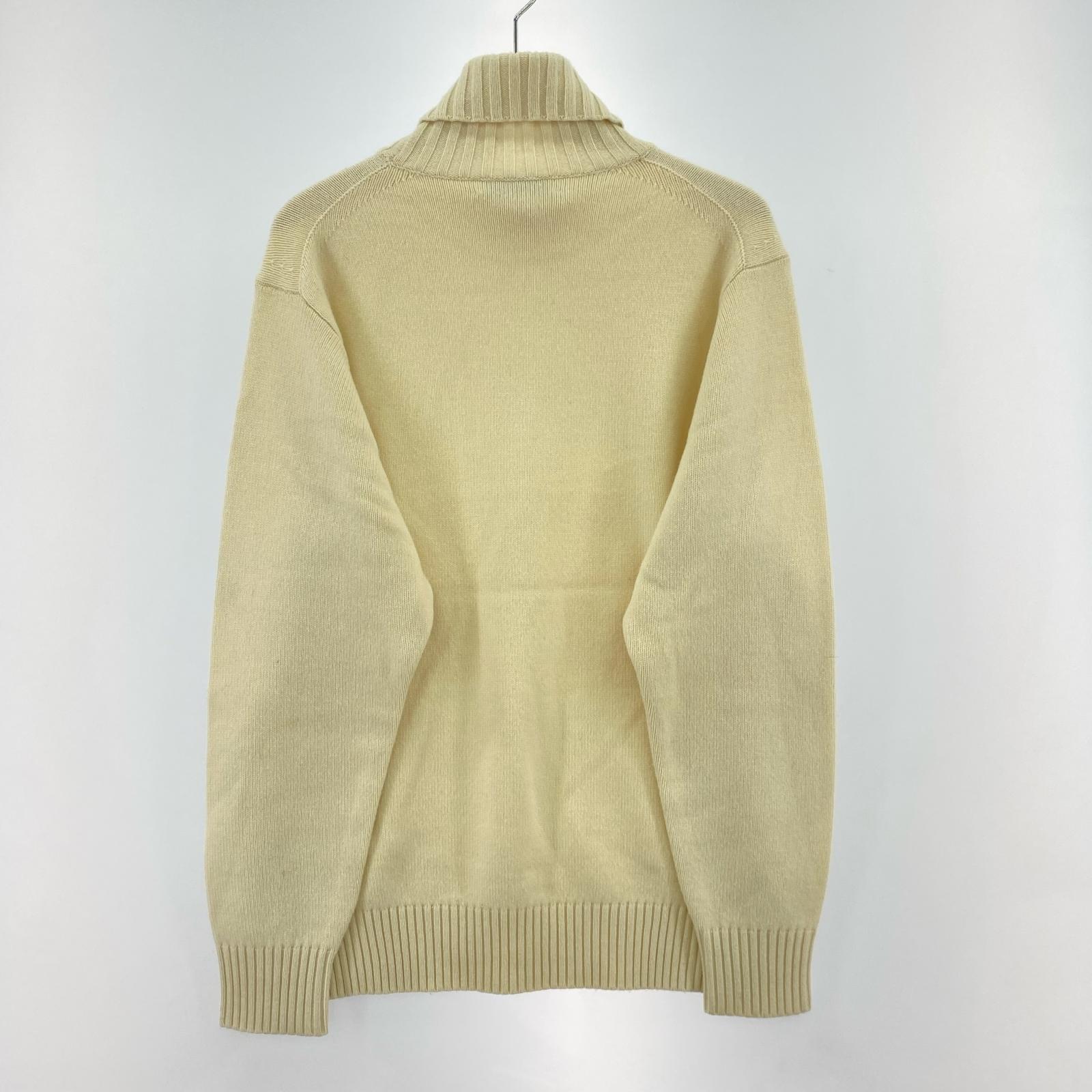 ニット 21AW スーパーファイン ラムウール タートルネックニット 白 (M) M ホワイト