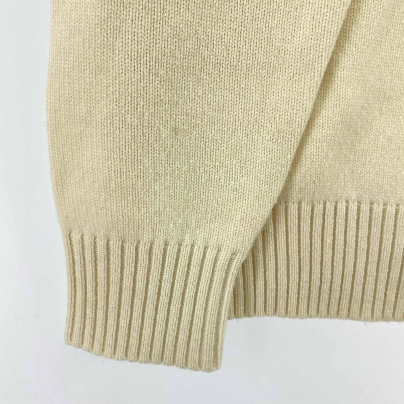 ニット 21AW スーパーファイン ラムウール タートルネックニット 白 (M) M ホワイト