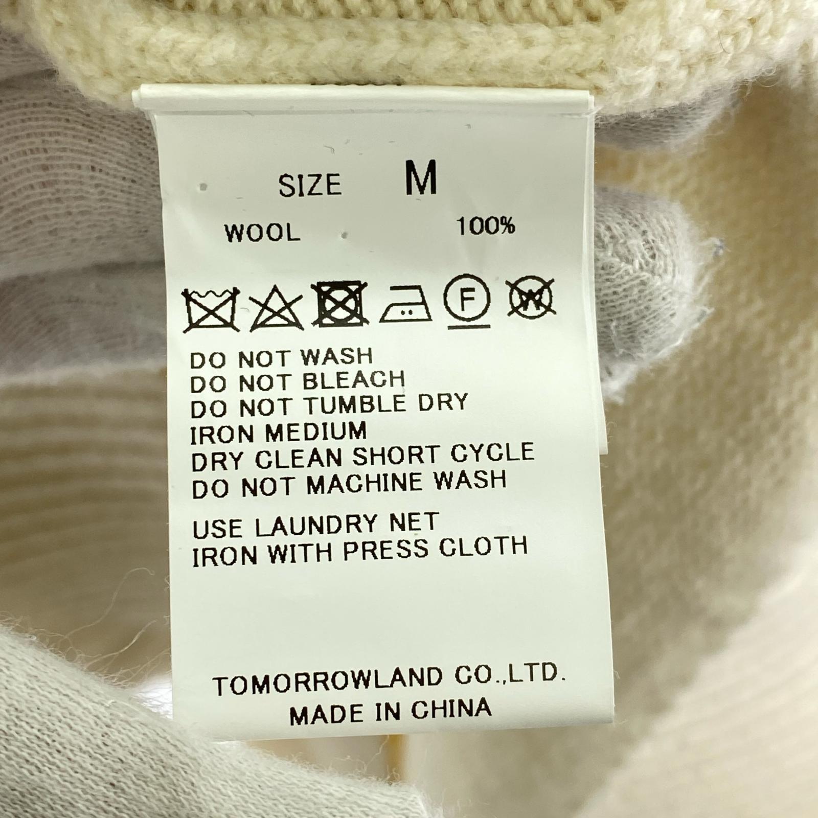 ニット 21AW スーパーファイン ラムウール タートルネックニット 白 (M) M ホワイト