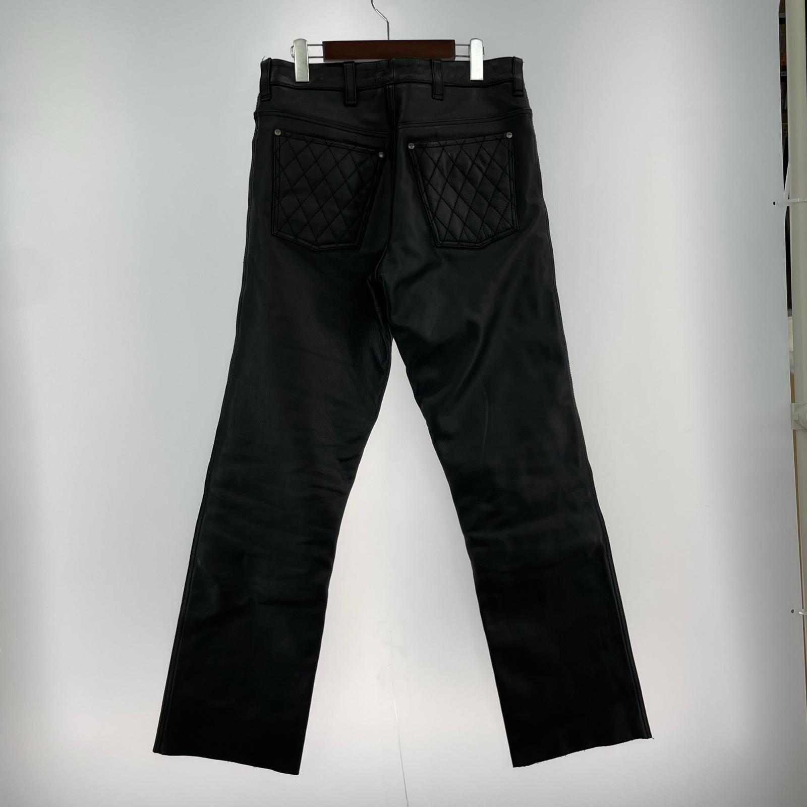 パンツ Liugoo Leathers カウレザーパンツ 32 ブラック