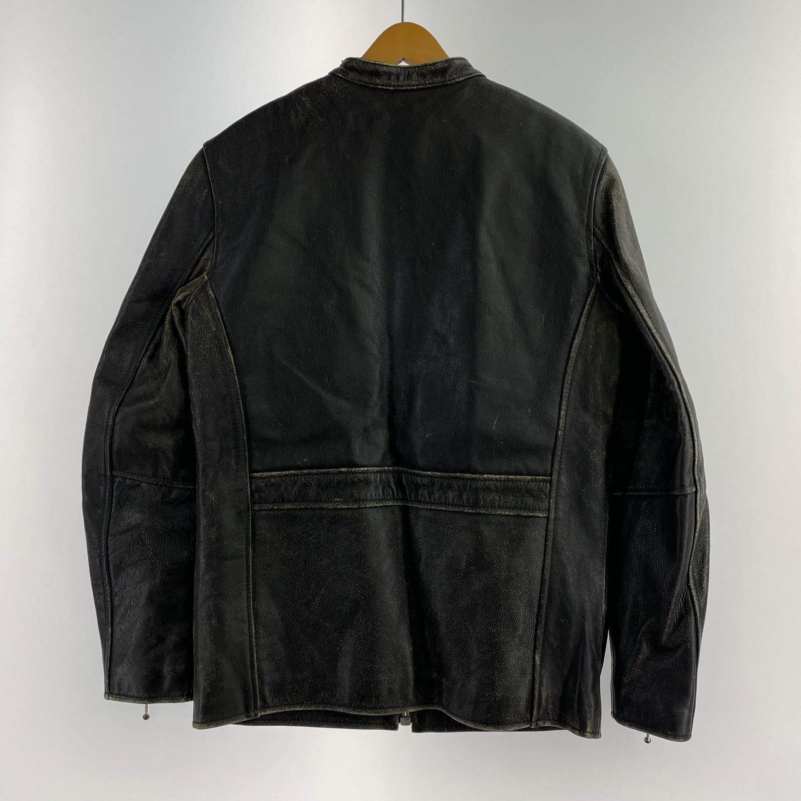 ライダースジャケット シングルライダースジャケット レザー BLK ブラック
