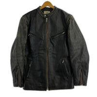ライダースジャケット シングルライダースジャケット レザー BLK ブラック