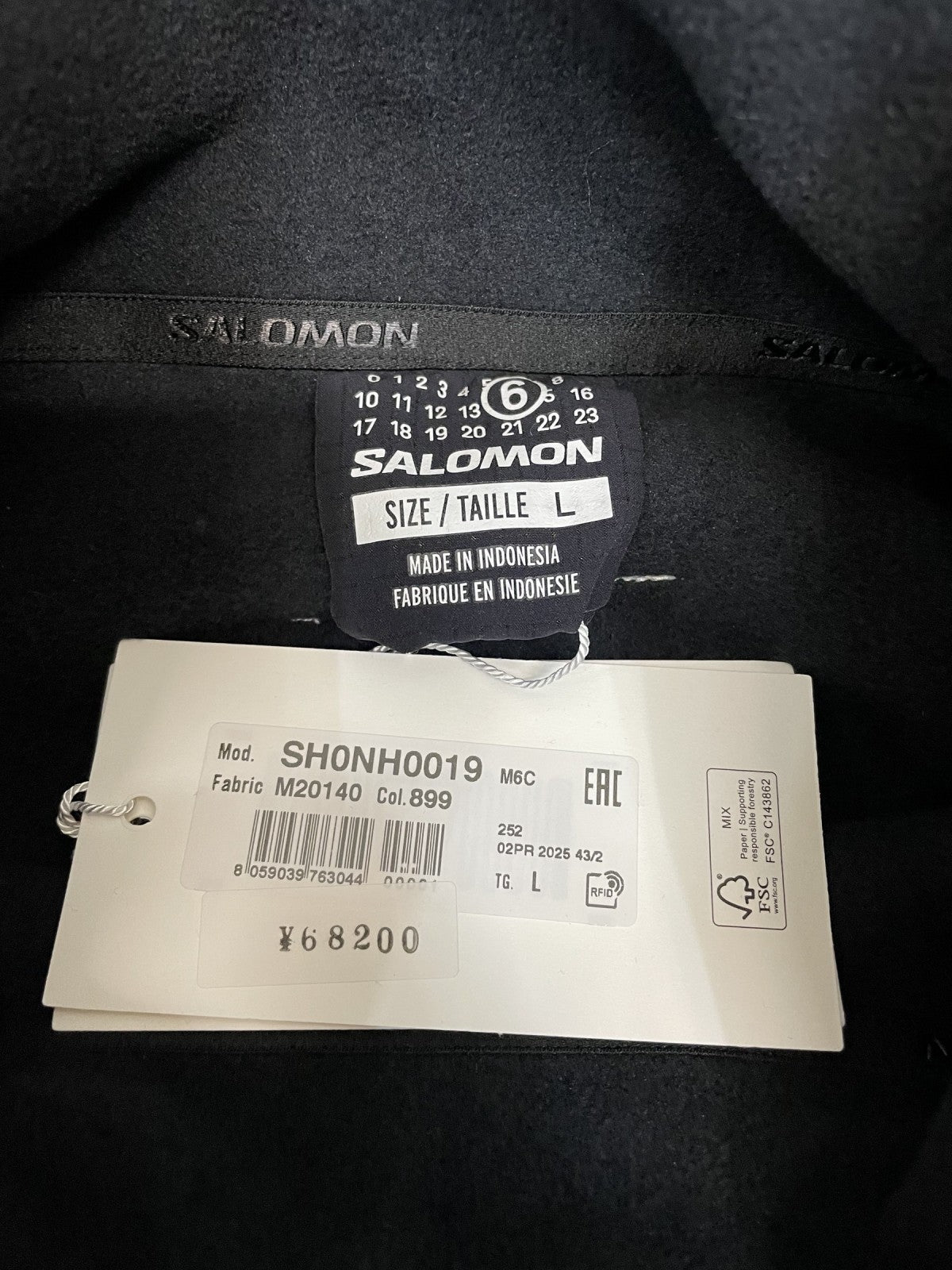 スウェット MM6×SALOMON Long-sleeved Top Washed Black L ブラック SH0NH0019