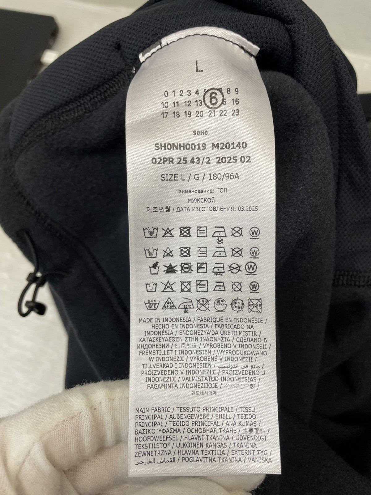 スウェット MM6×SALOMON Long-sleeved Top Washed Black L ブラック SH0NH0019