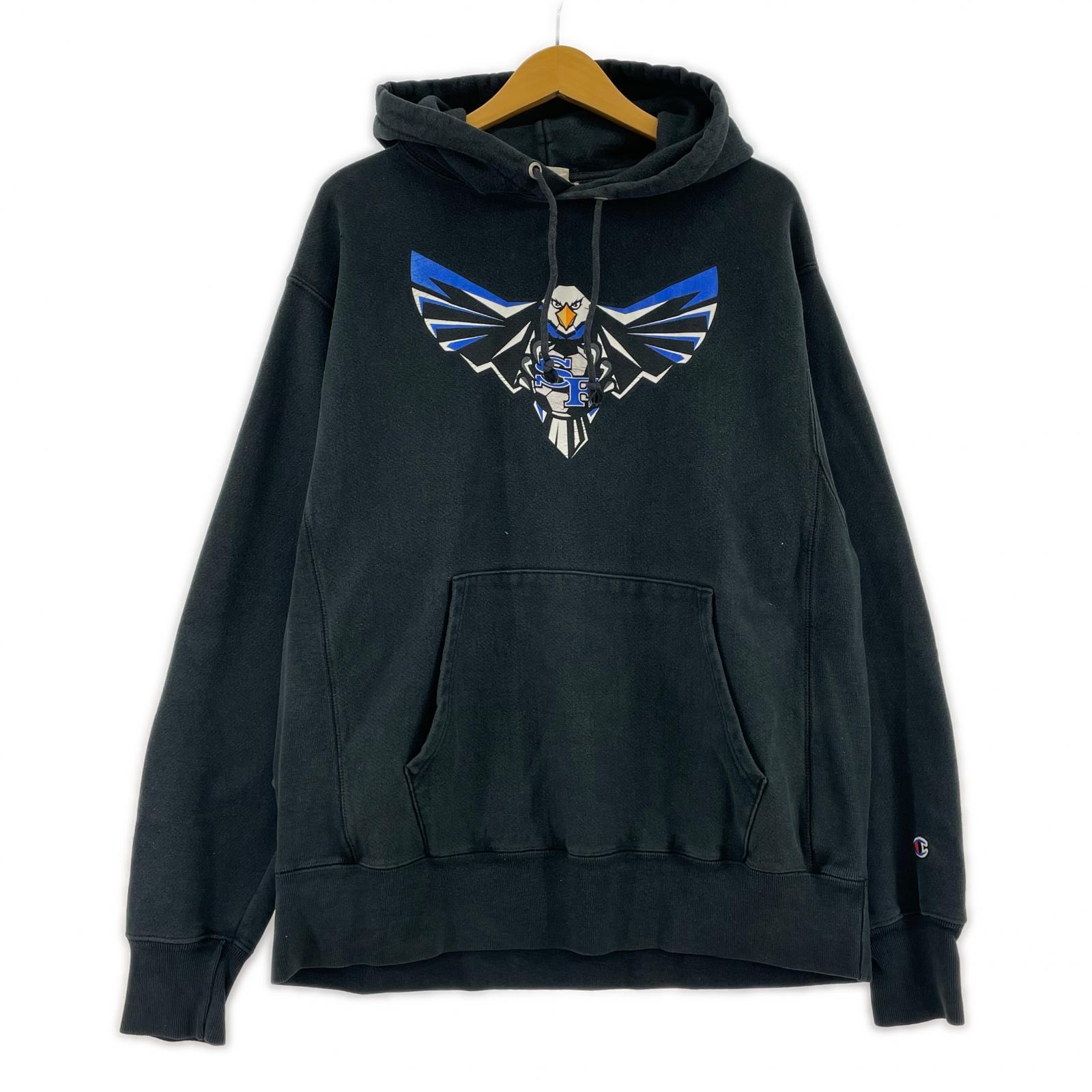 パーカー REVERSE WEAVE 黒 L ブラック