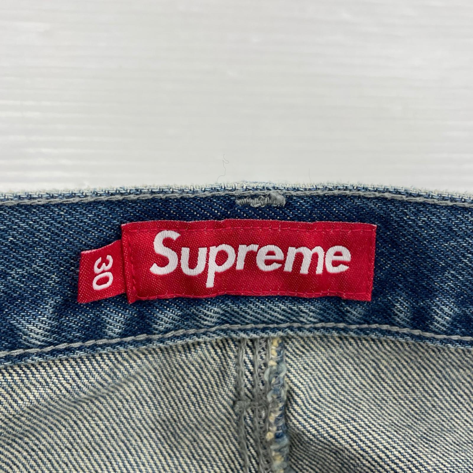 デニムパンツ supreme s logo loose fit jean