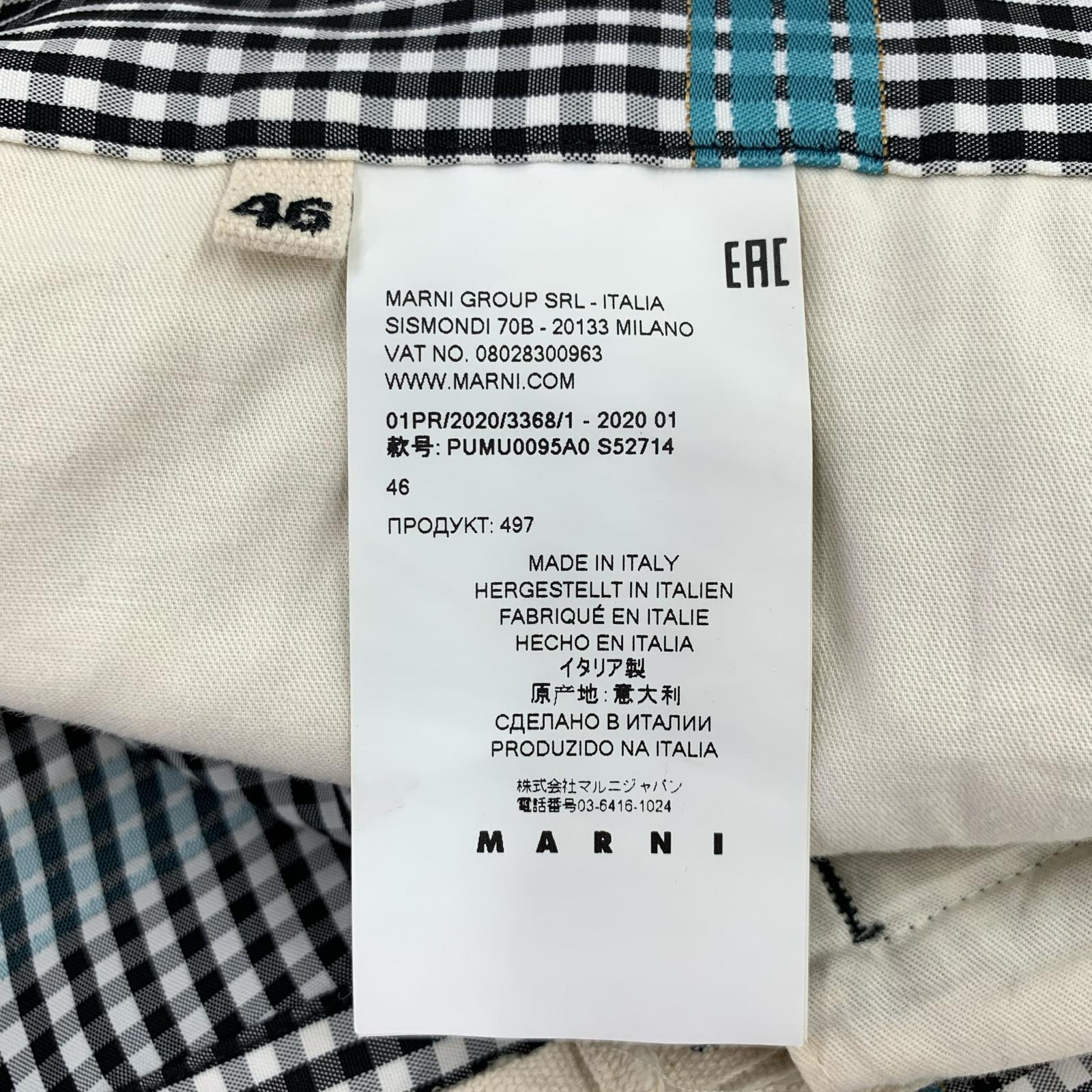 その他ボトムス MARNI コントラストスティッチトラウザーパンツ 46 ブラック