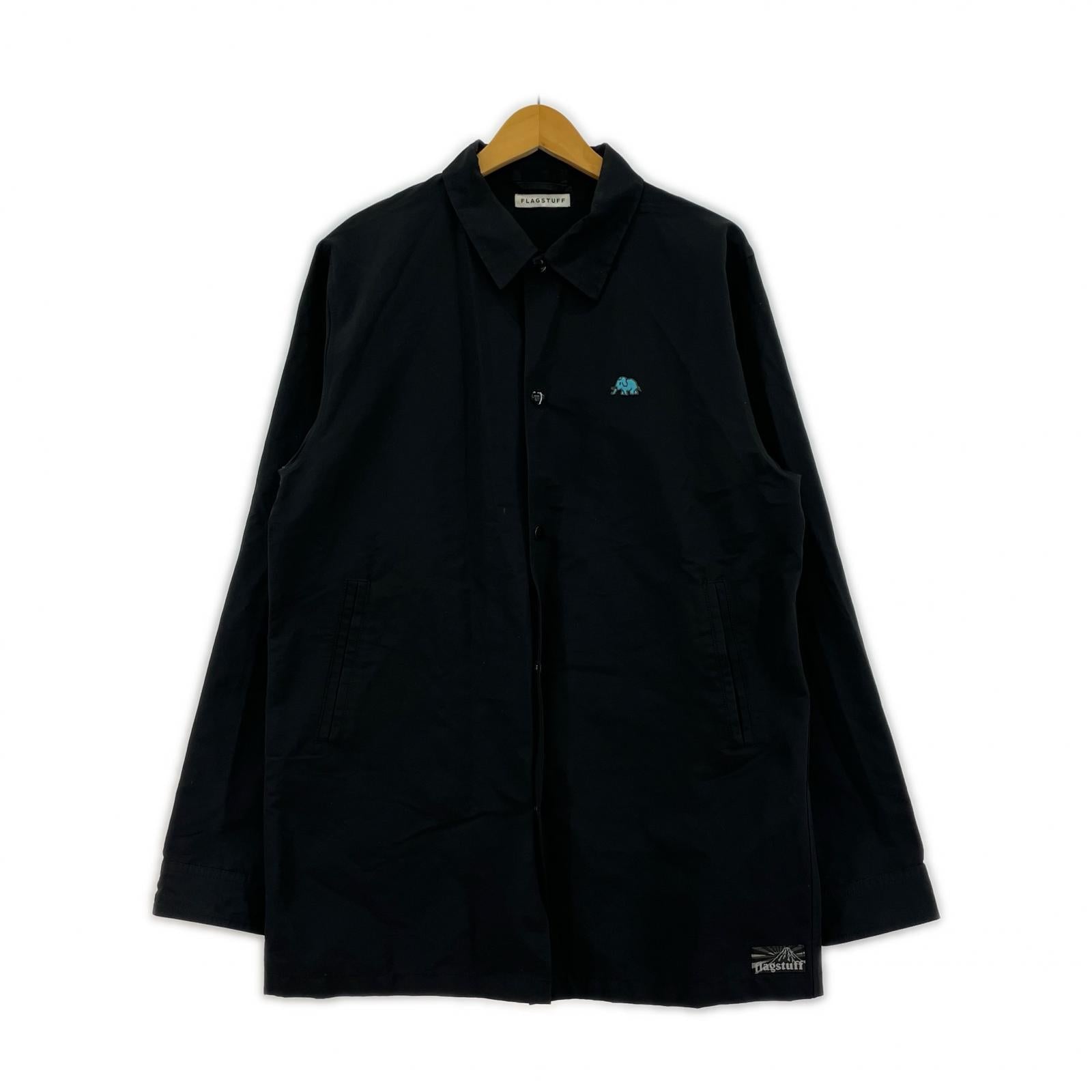 ジャケット シャツジャケット 像刺繍 M BLK M ブラック