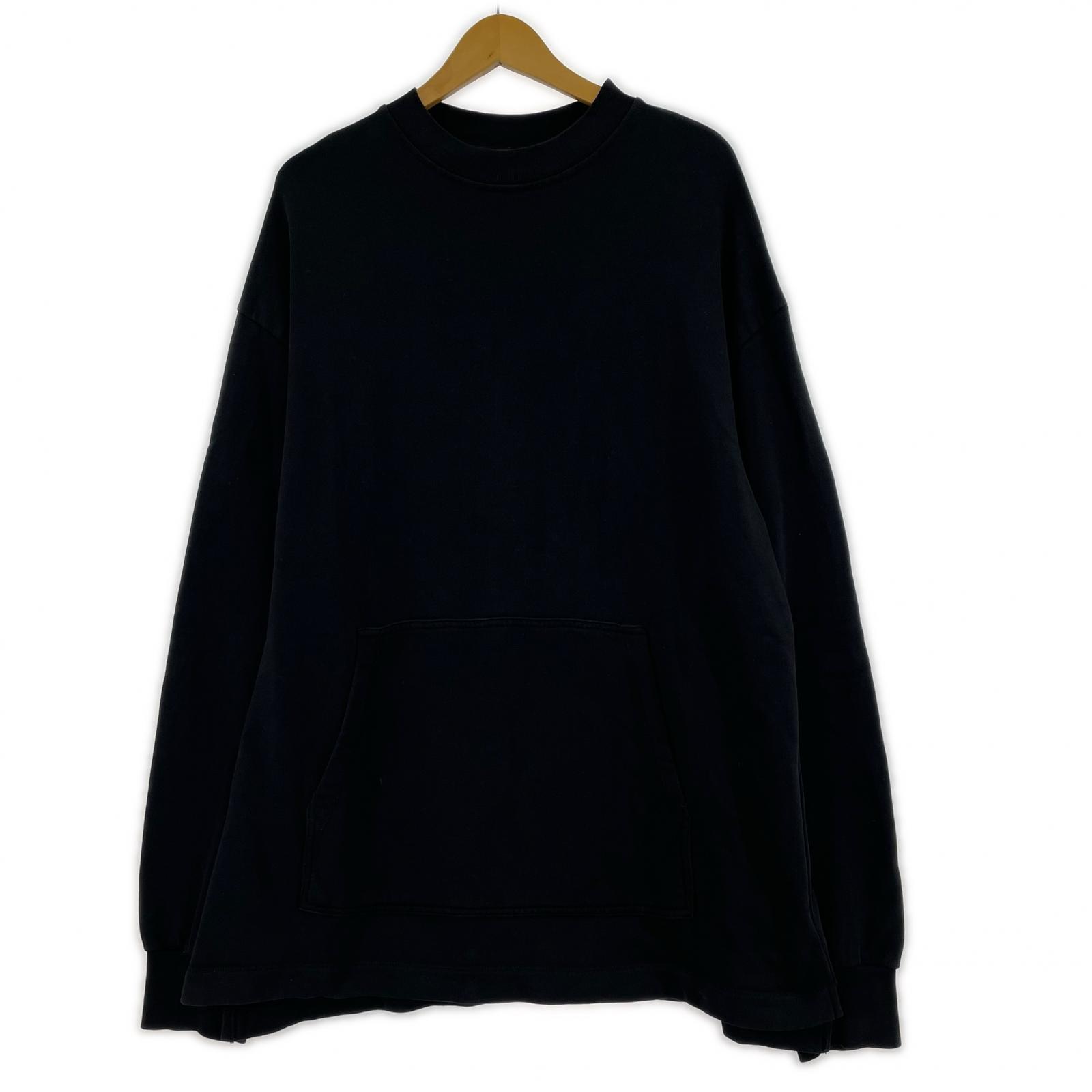 スウェット DRIES VAN NOTEN 19ss カンガルーポケット オーバーサイズスウェット M ブラック M ブラック