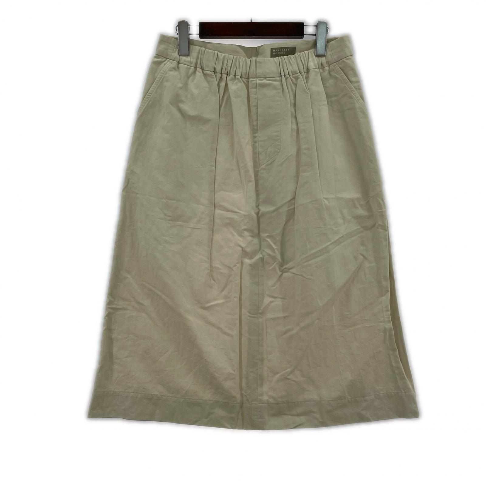 スカート PLAINWEAVE COTTON LINEN ホワイト