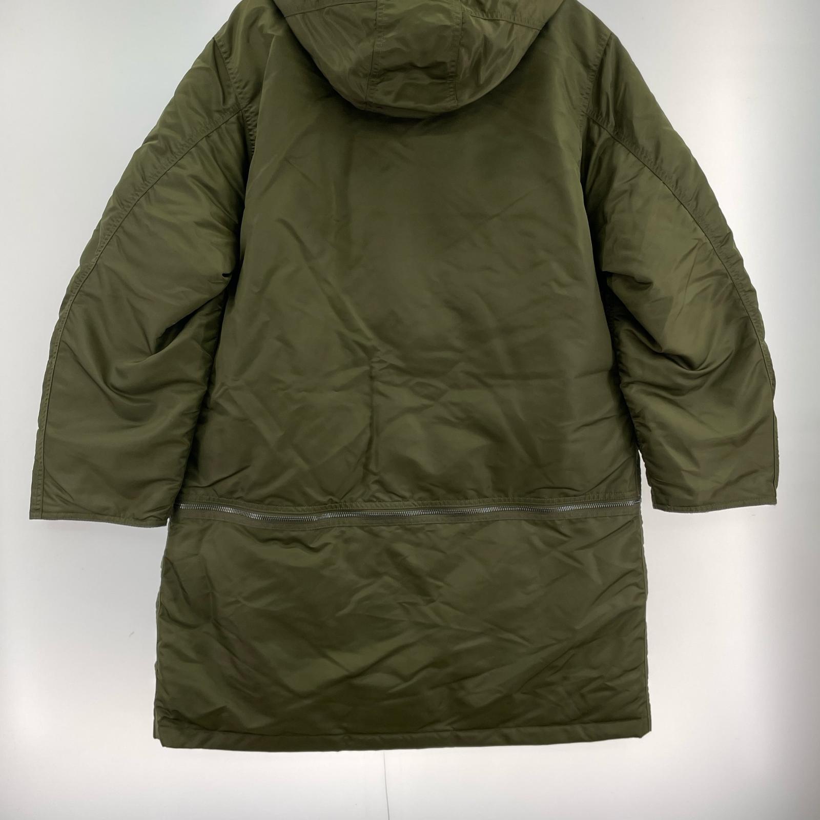 ダウンジャケット GU×UNDERCOVER ヒートパデッドコンバーチブルコート M カーキ