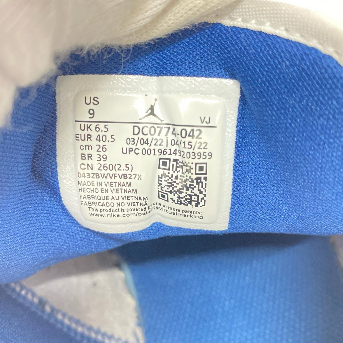 スニーカー AJ1 LOW Grey and Blue
