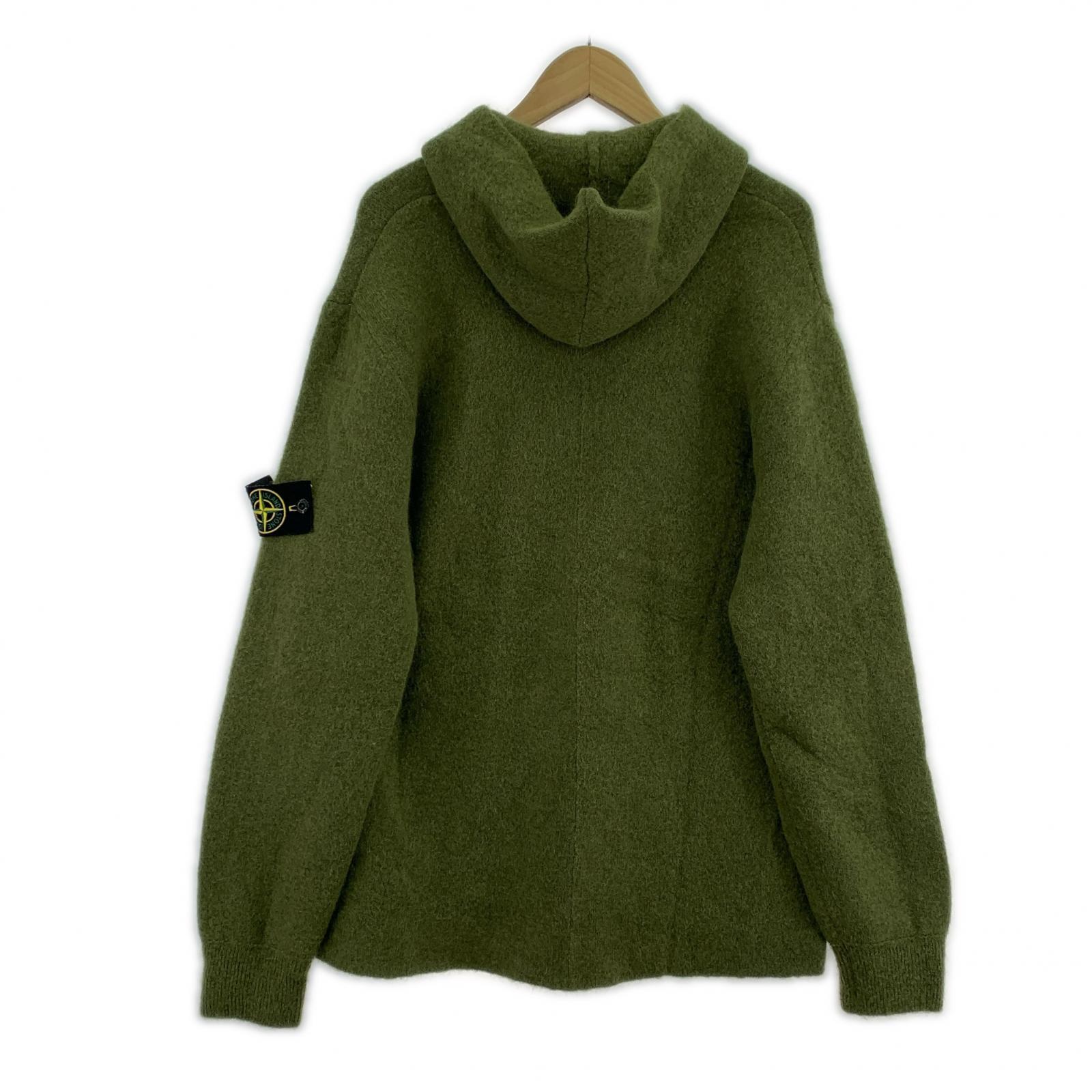 パーカー mohair knit hoodie GRN XL カーキ