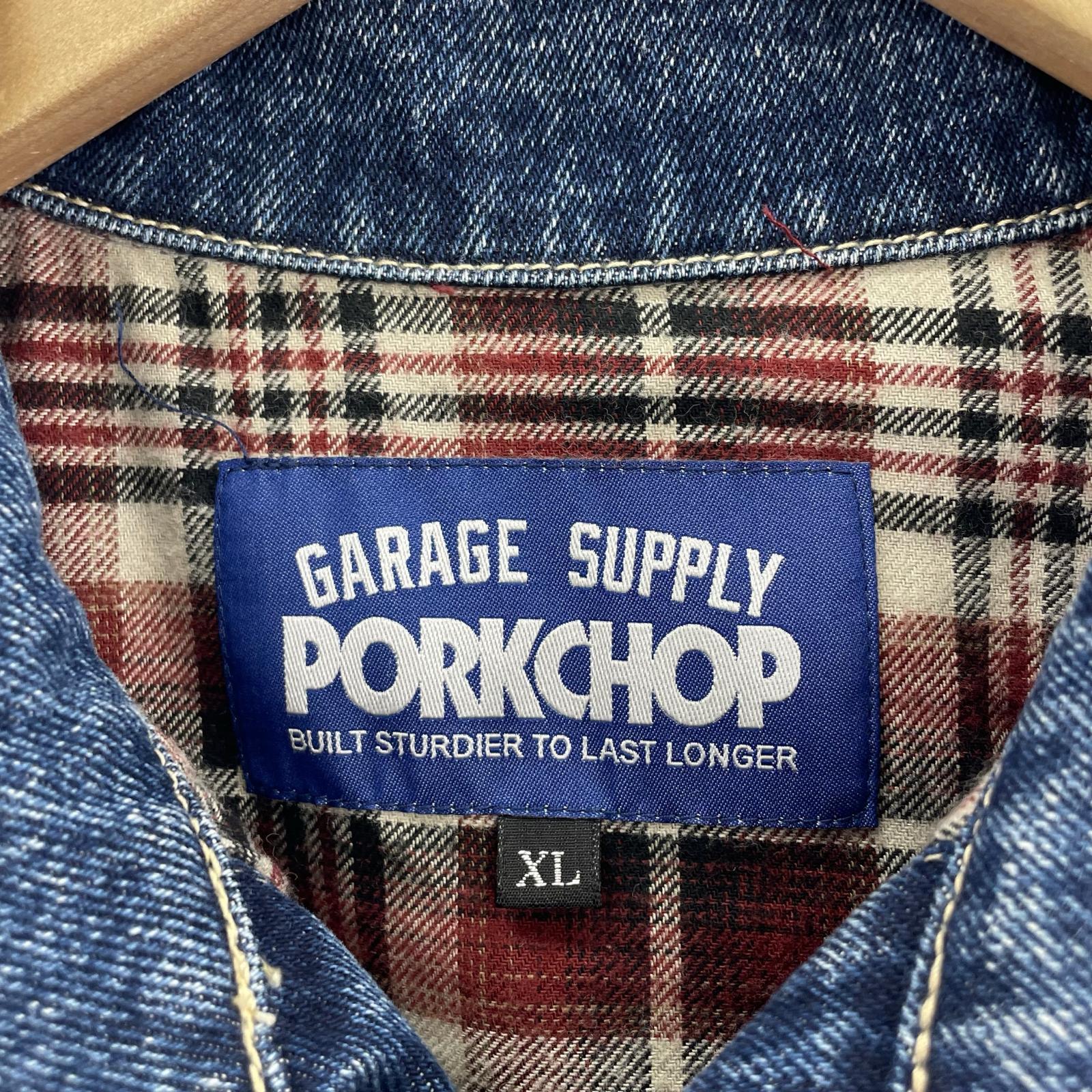 デニムジャケット PORKCHOP GARAGE SUPPLY DENIM TRUCKER JKT ネイビー