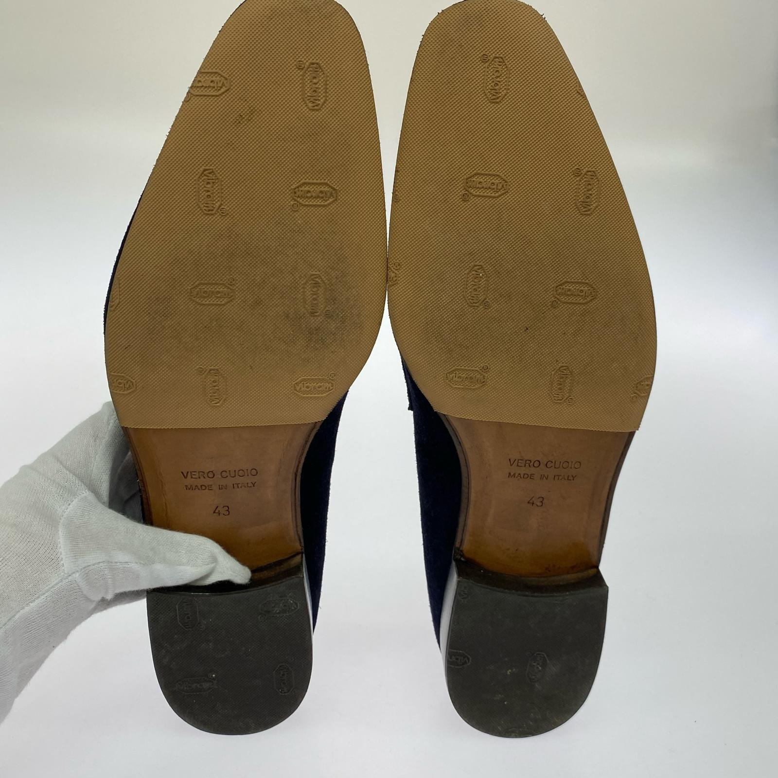 シューズ BACCHUS MADE IN ITALY ローファー 43 ネイビースウェード 43 ネイビー