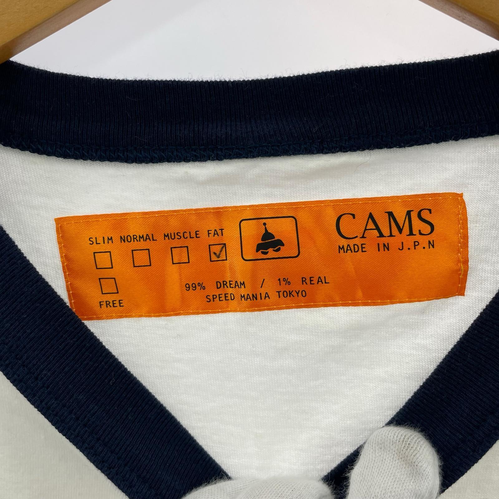半袖Tシャツ CAMS SPEED MANIA TOKYO リンガーTシャツ ネイビー FAT