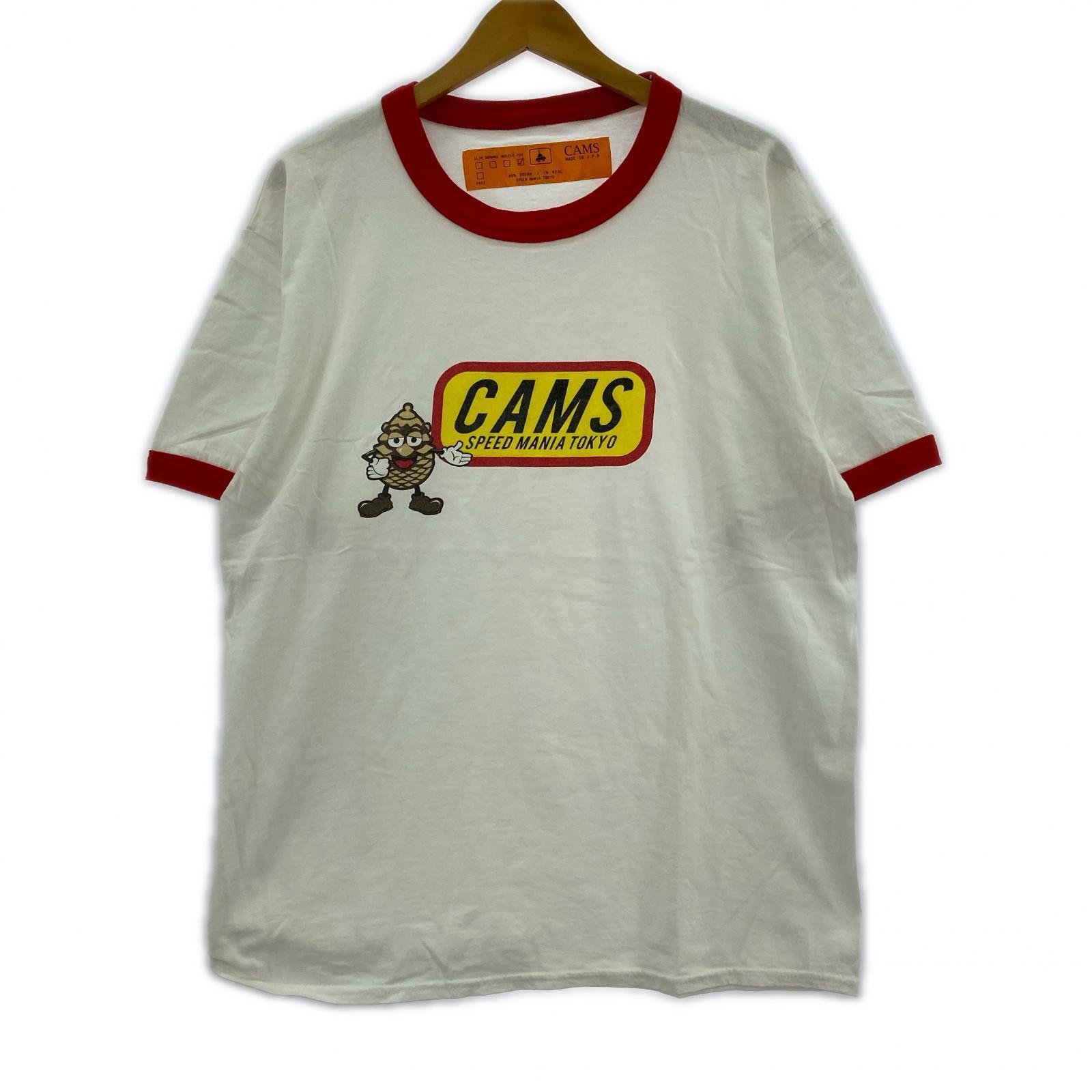 半袖Tシャツ CAMS SPEED MANIA TOKYO リンガーTシャツ レッド FAT