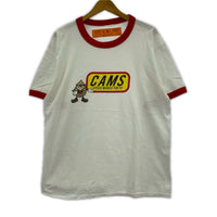 半袖Tシャツ CAMS SPEED MANIA TOKYO リンガーTシャツ レッド FAT