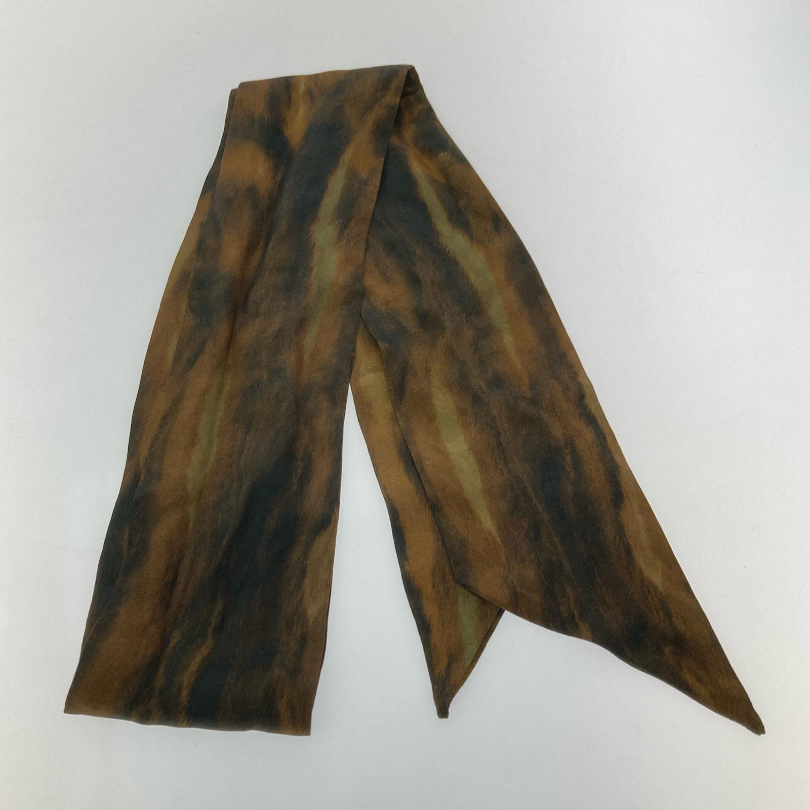 その他アクセサリー 21AW FUR PRINT SILK SCARF ブラウン